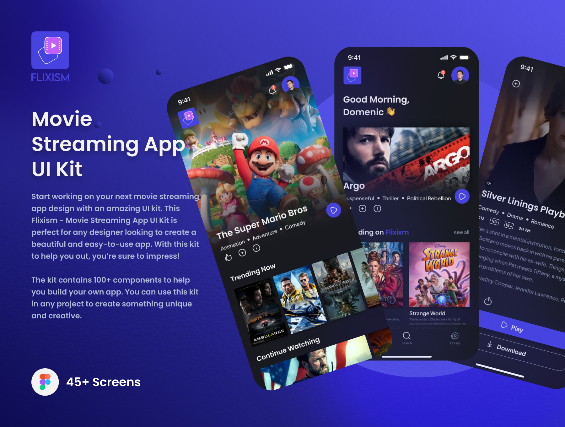 Movie Streaming App UI Kit UI Kits — UI Custom