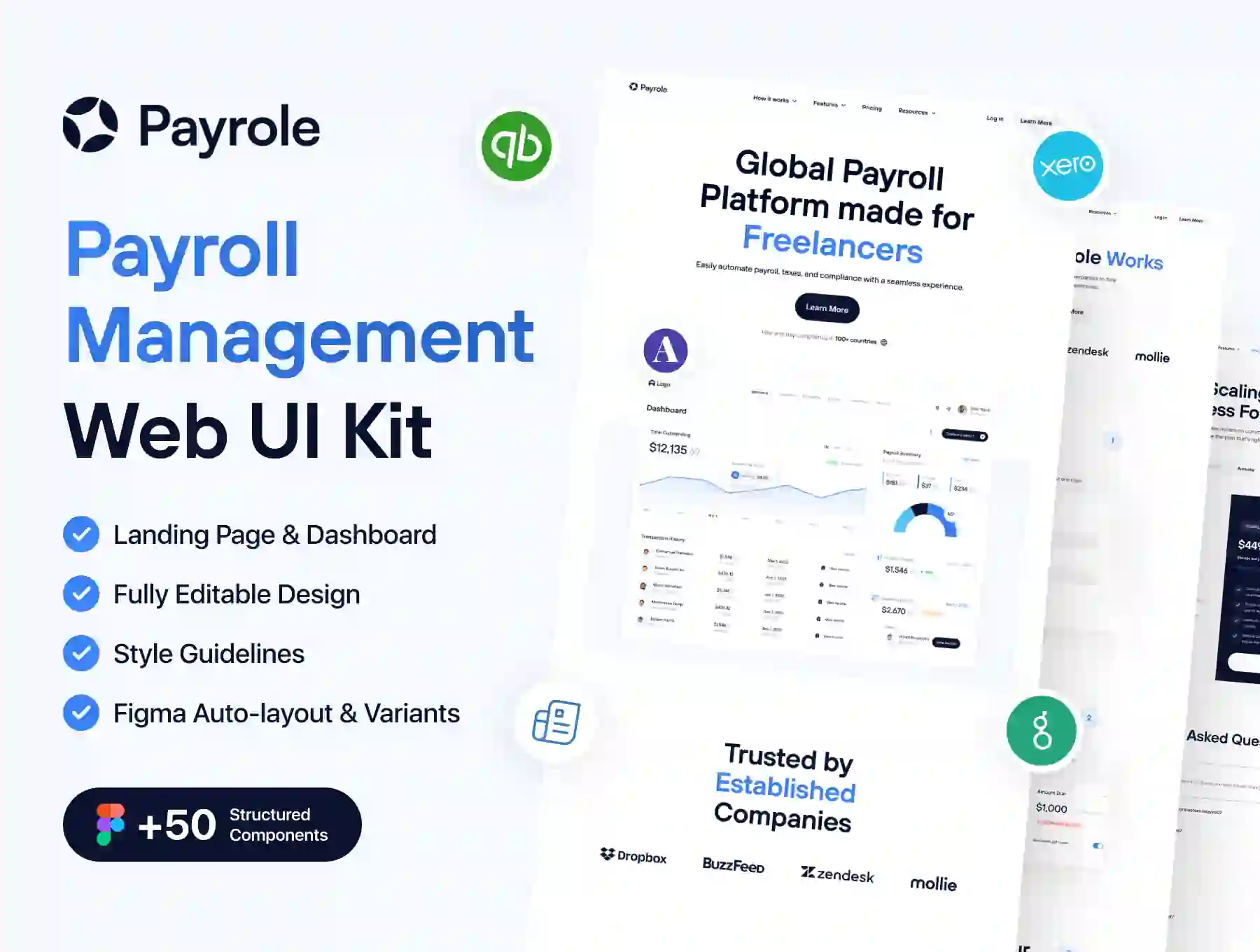 Payrole - Payroll Management Web UI Kit UI Kits — UI Custom