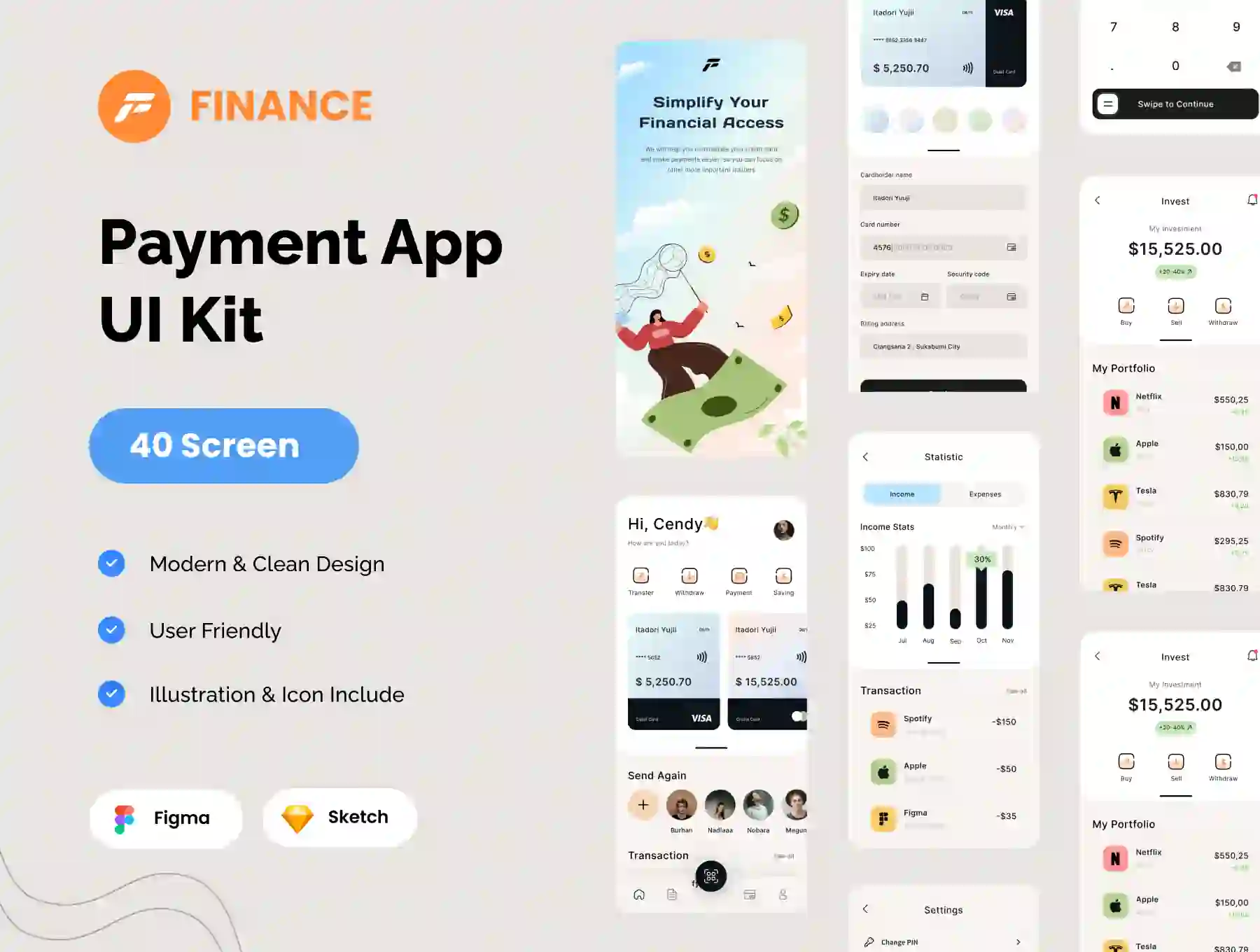 Payment App Ui Kit Fintech Ui Kits — Ui Custom