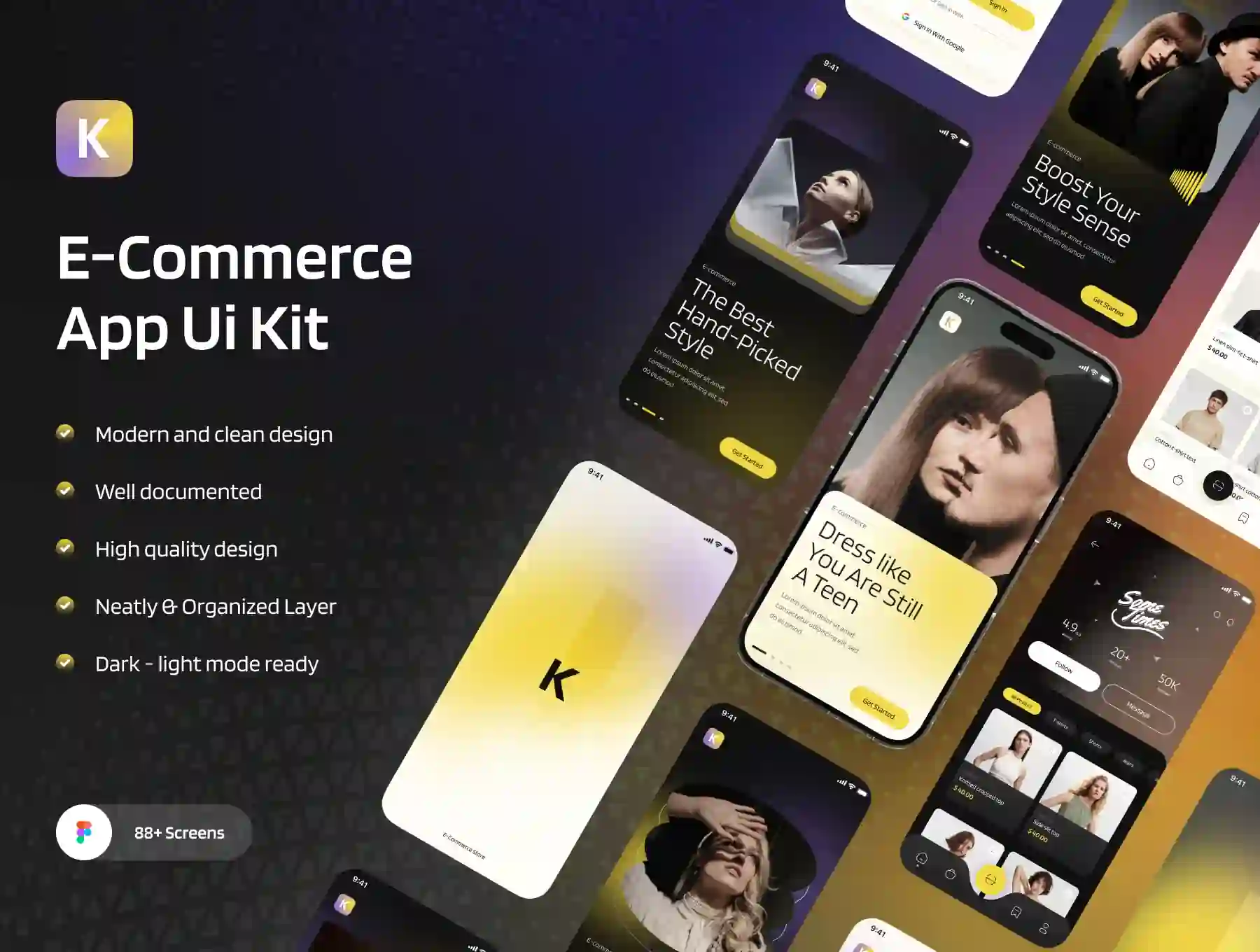 KAYLE - E-Commerce APP UI Kits UI Kits — UI Custom
