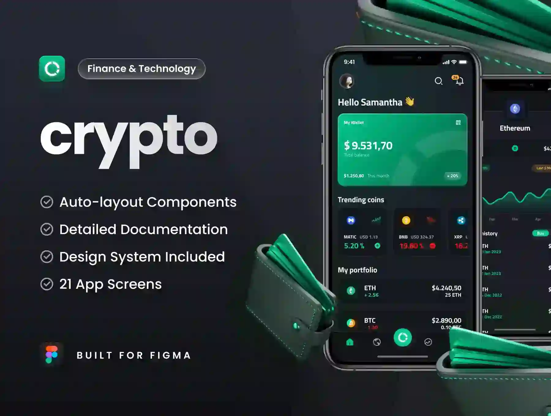 Crypto - Wallet App UI Kit