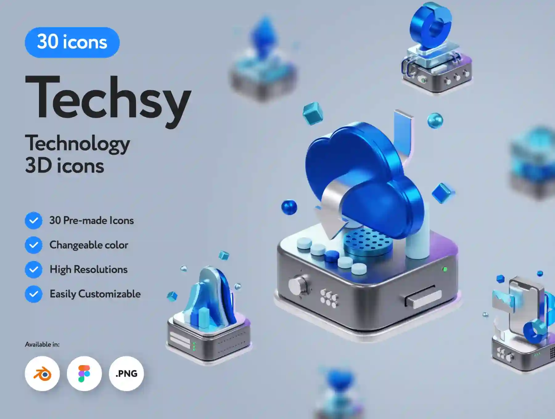 Techsy Technology 3D Icons