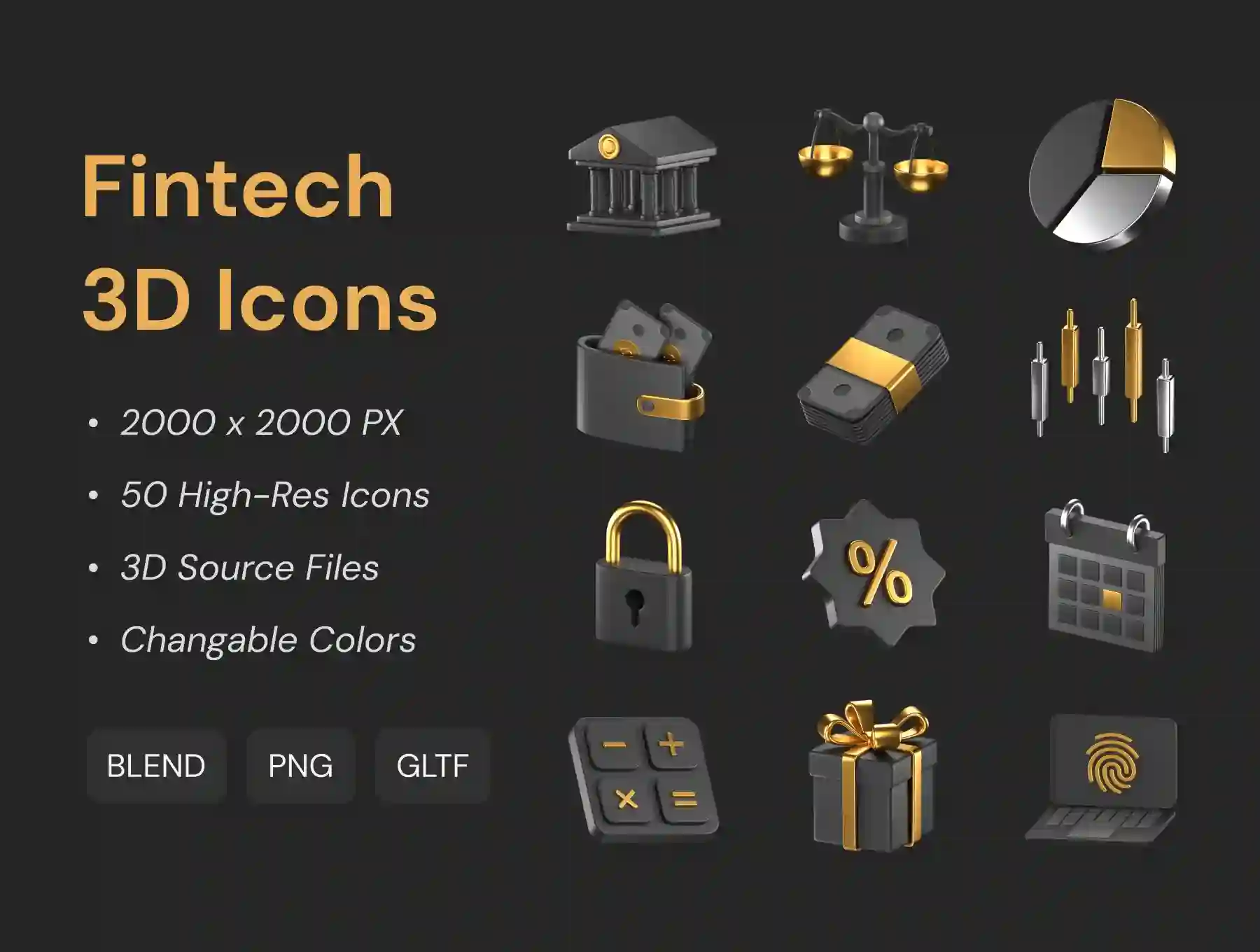 Fintech 3D Icons