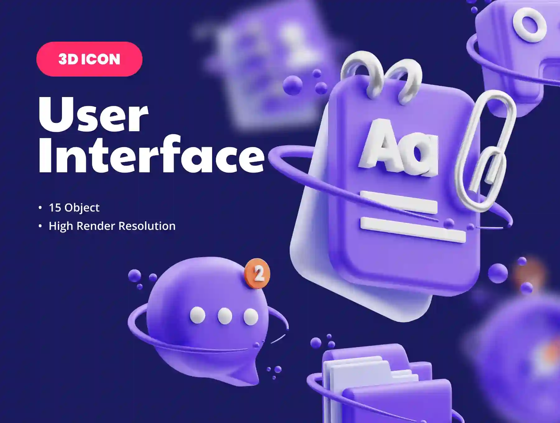 User Interface 3D Illustration
