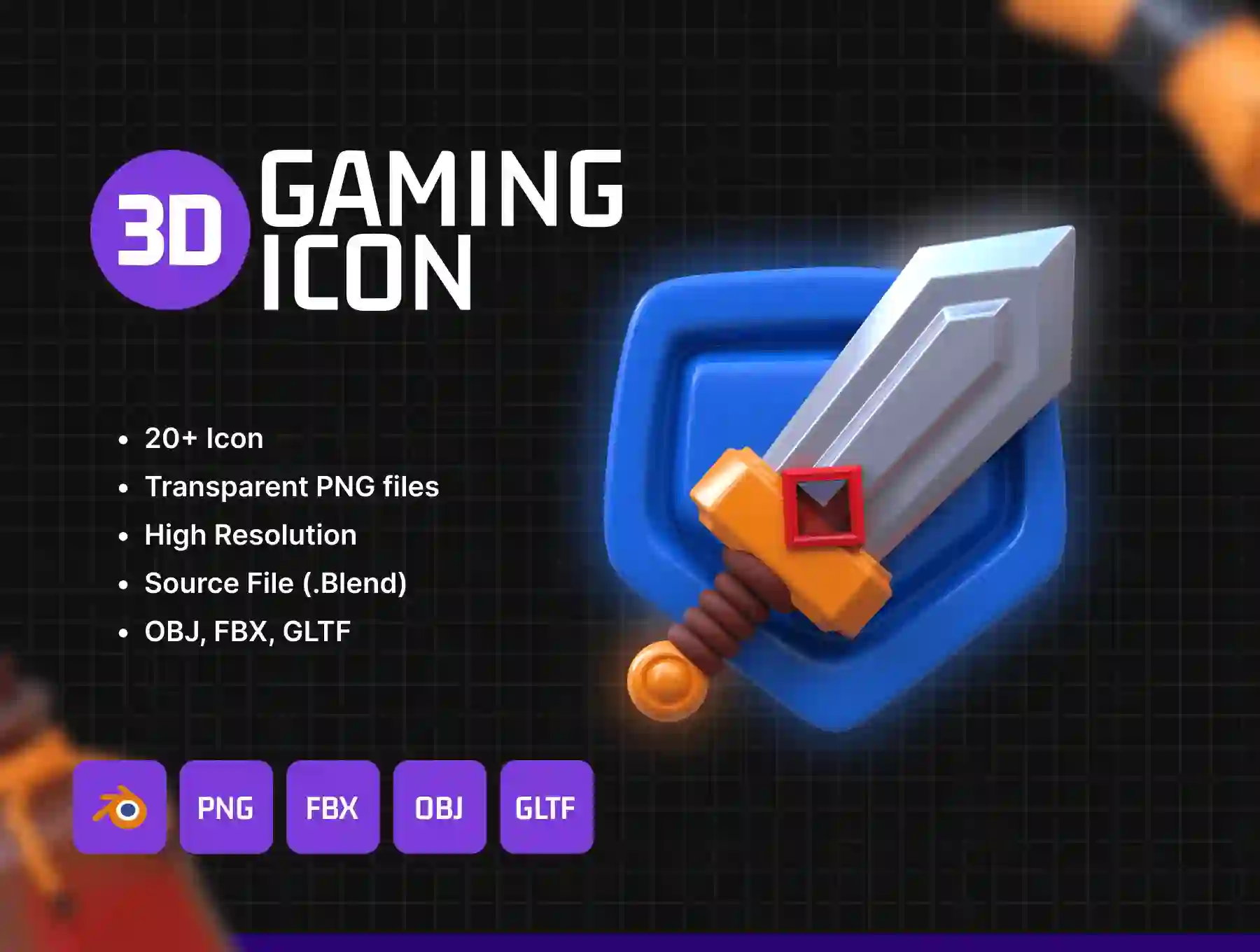 3D Stylized Gaming Icon