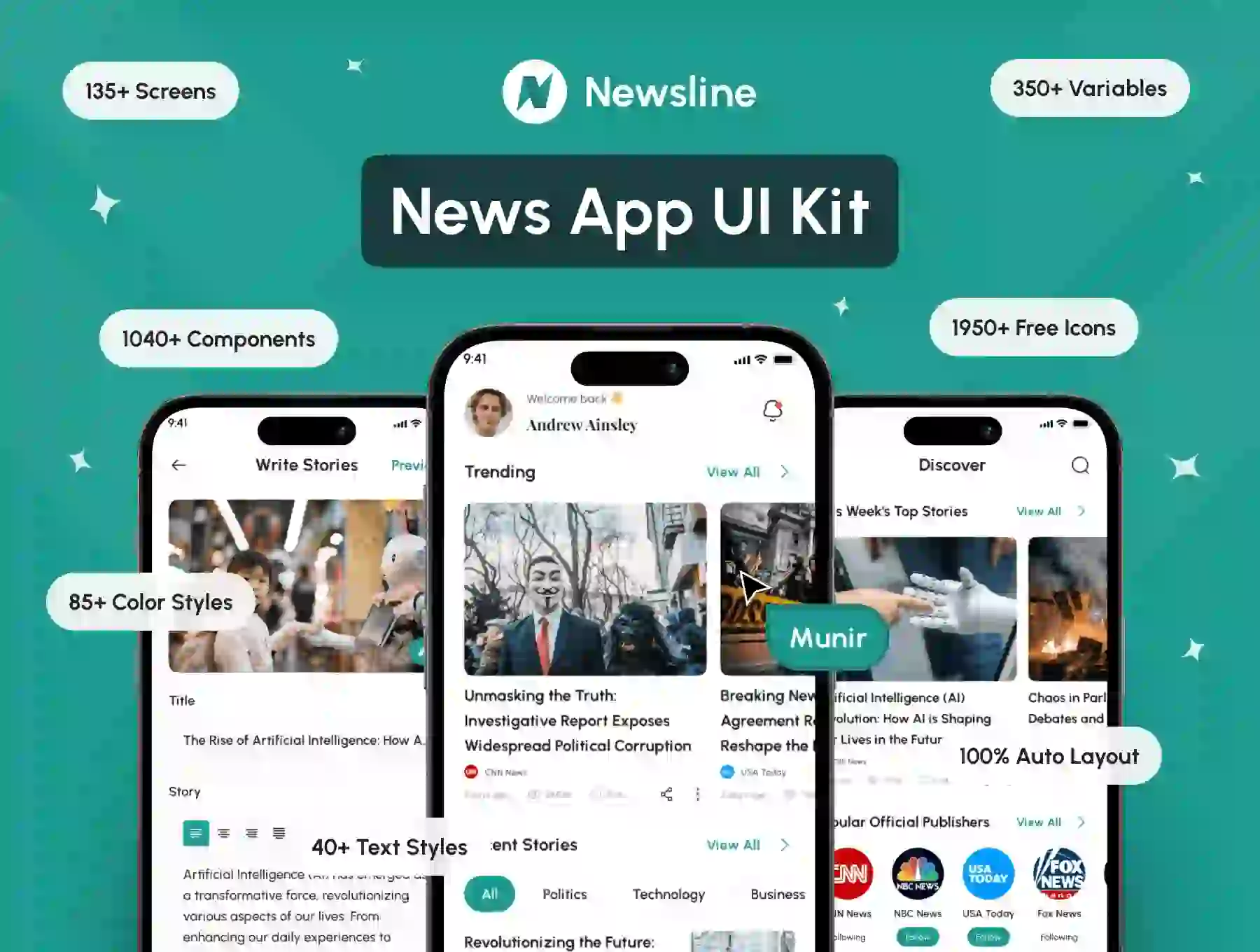 Newsline - News App UI Kit