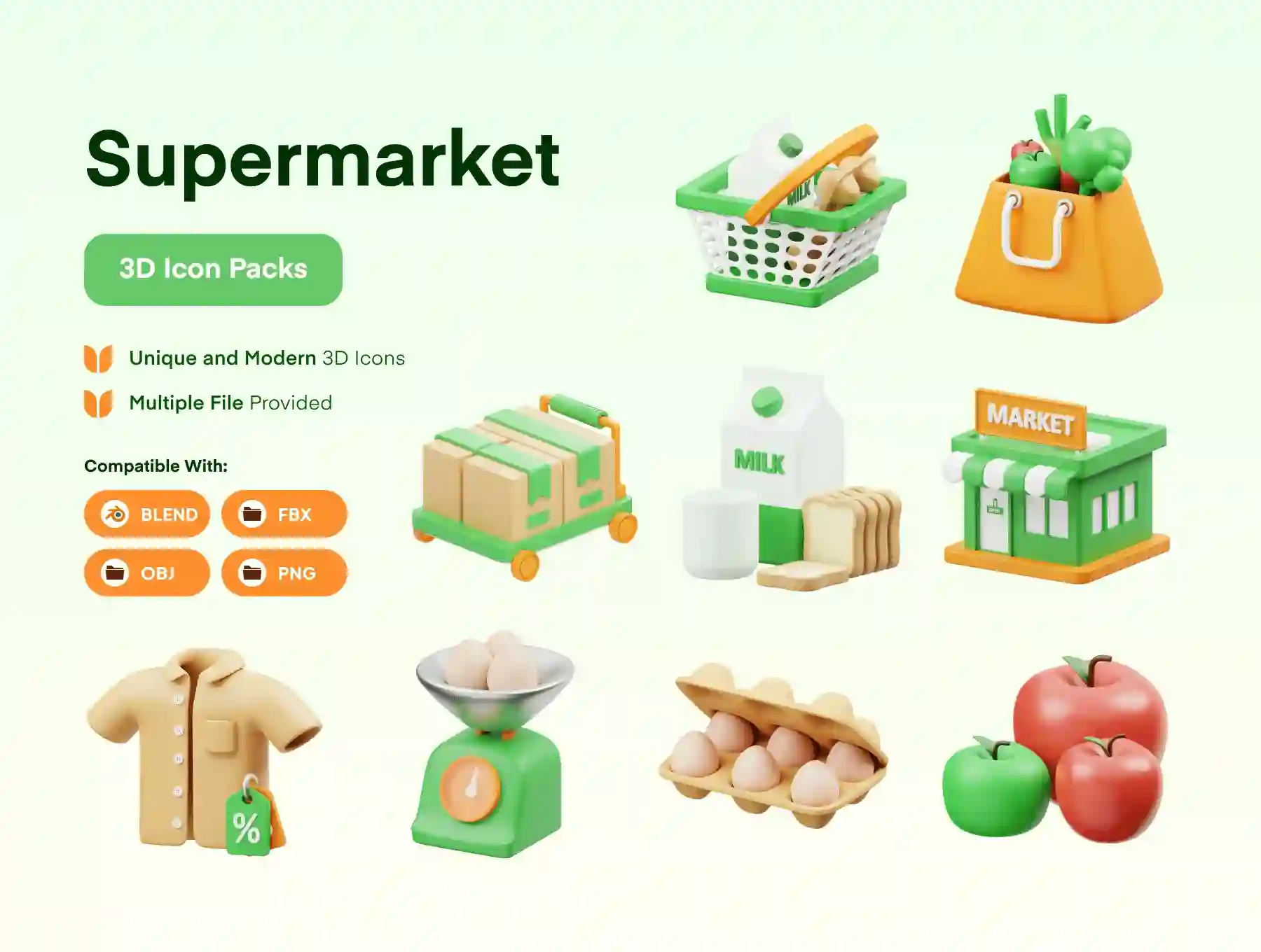 Supermarket 3D Icon