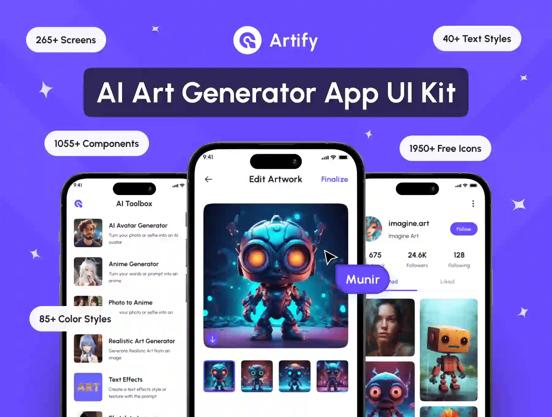 Artify - AI Art Generator App UI Kit