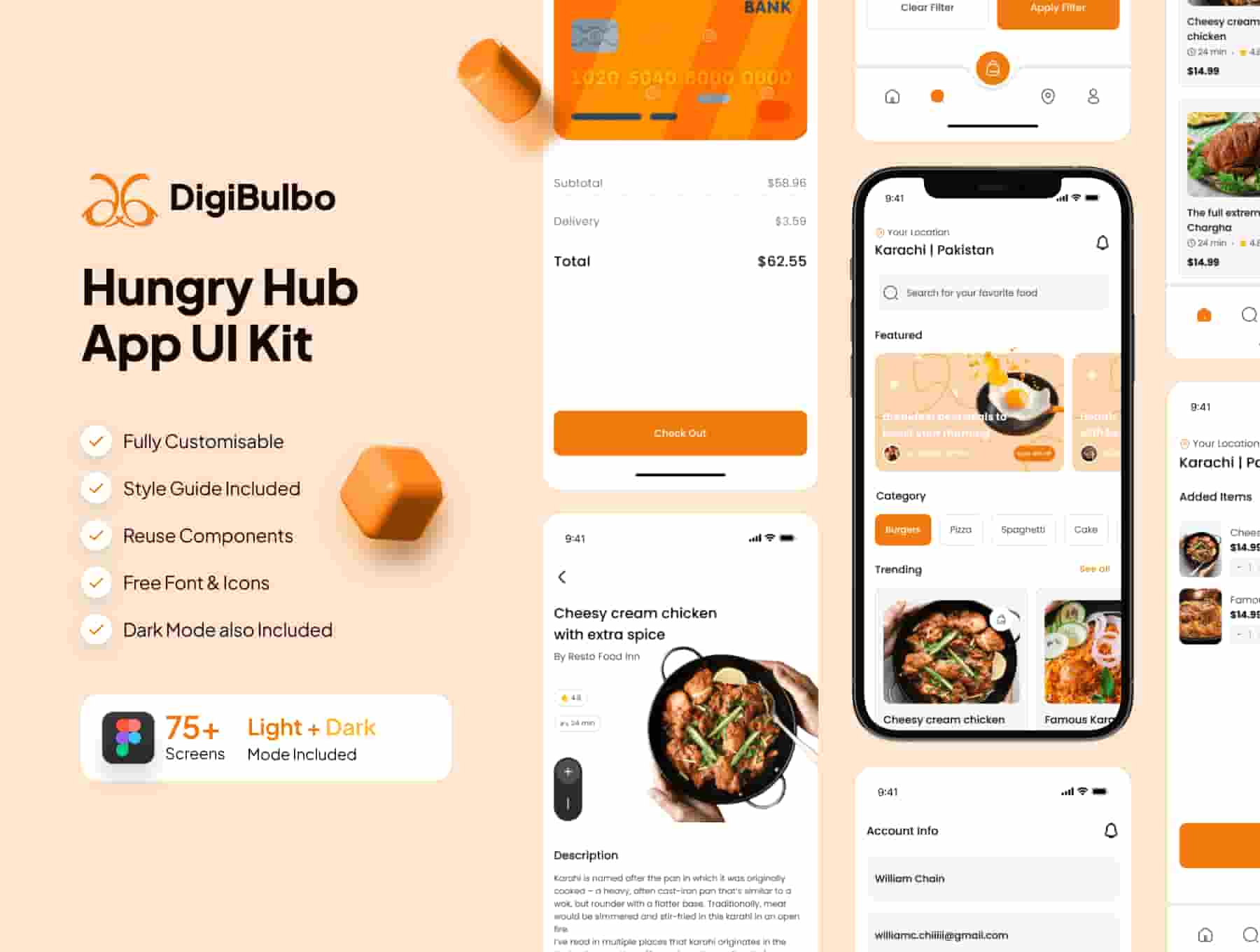 Hungry Hub - Food App UI Kit
