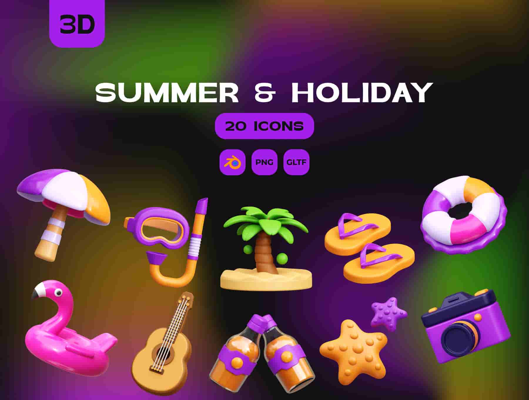 Summer & Holiday 3D illustrations