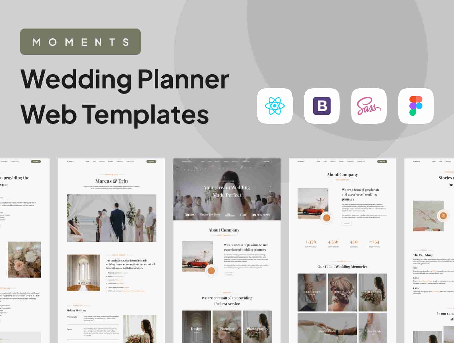 Moments - Wedding Planner Web Templates