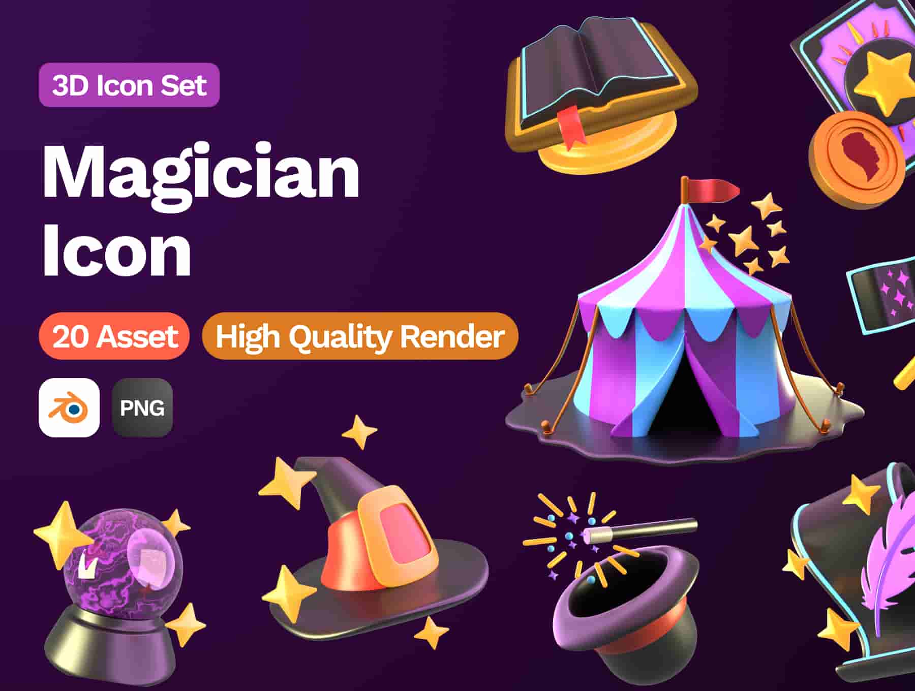 3D Magician Icon