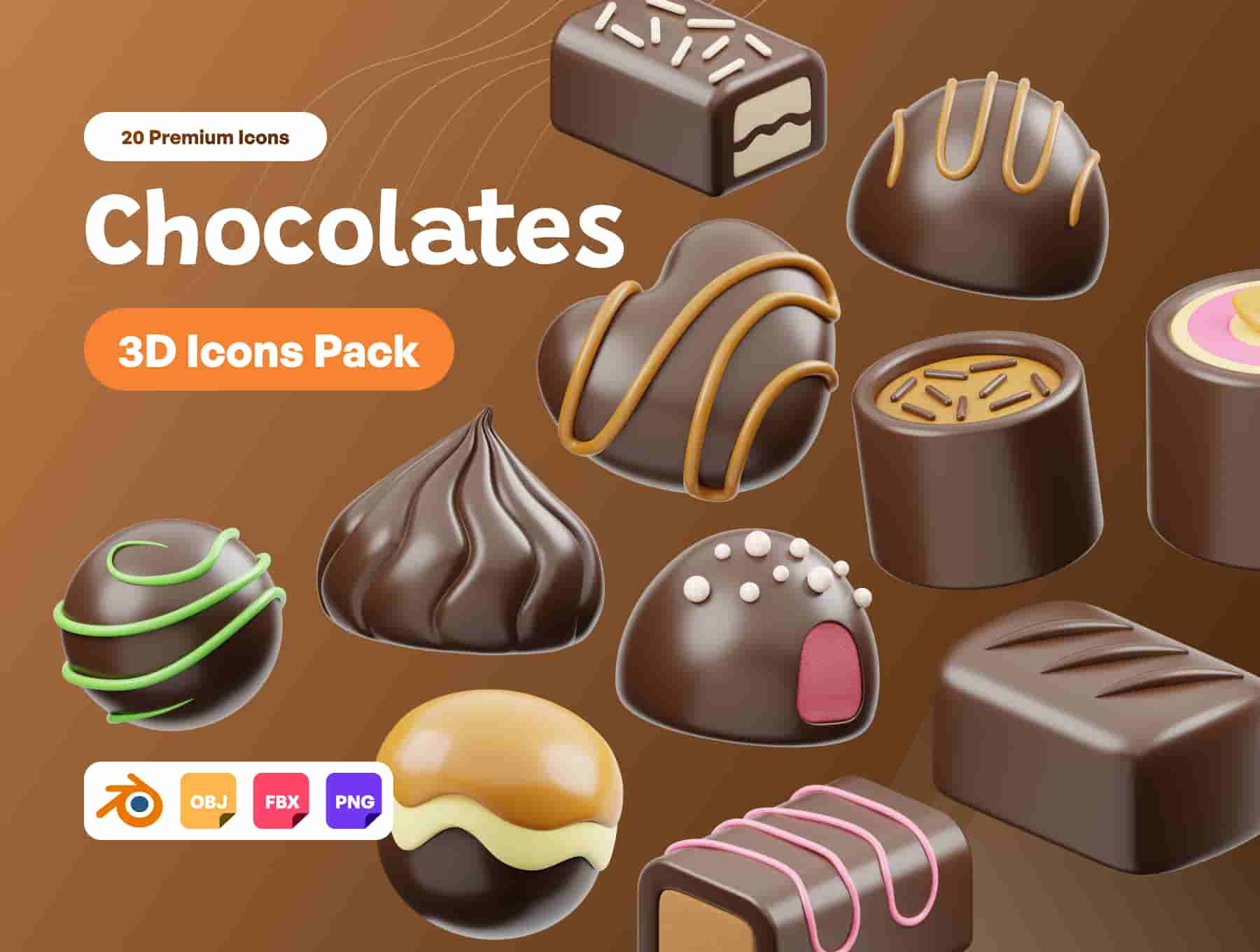 Chocolate 3D Icon