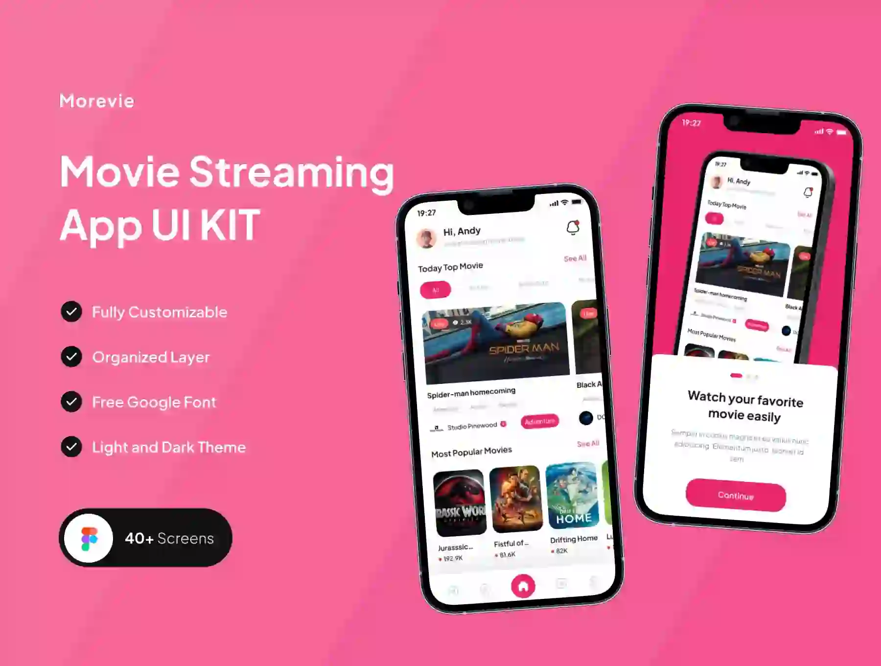 Morevie - Movie Streaming App UI KIT