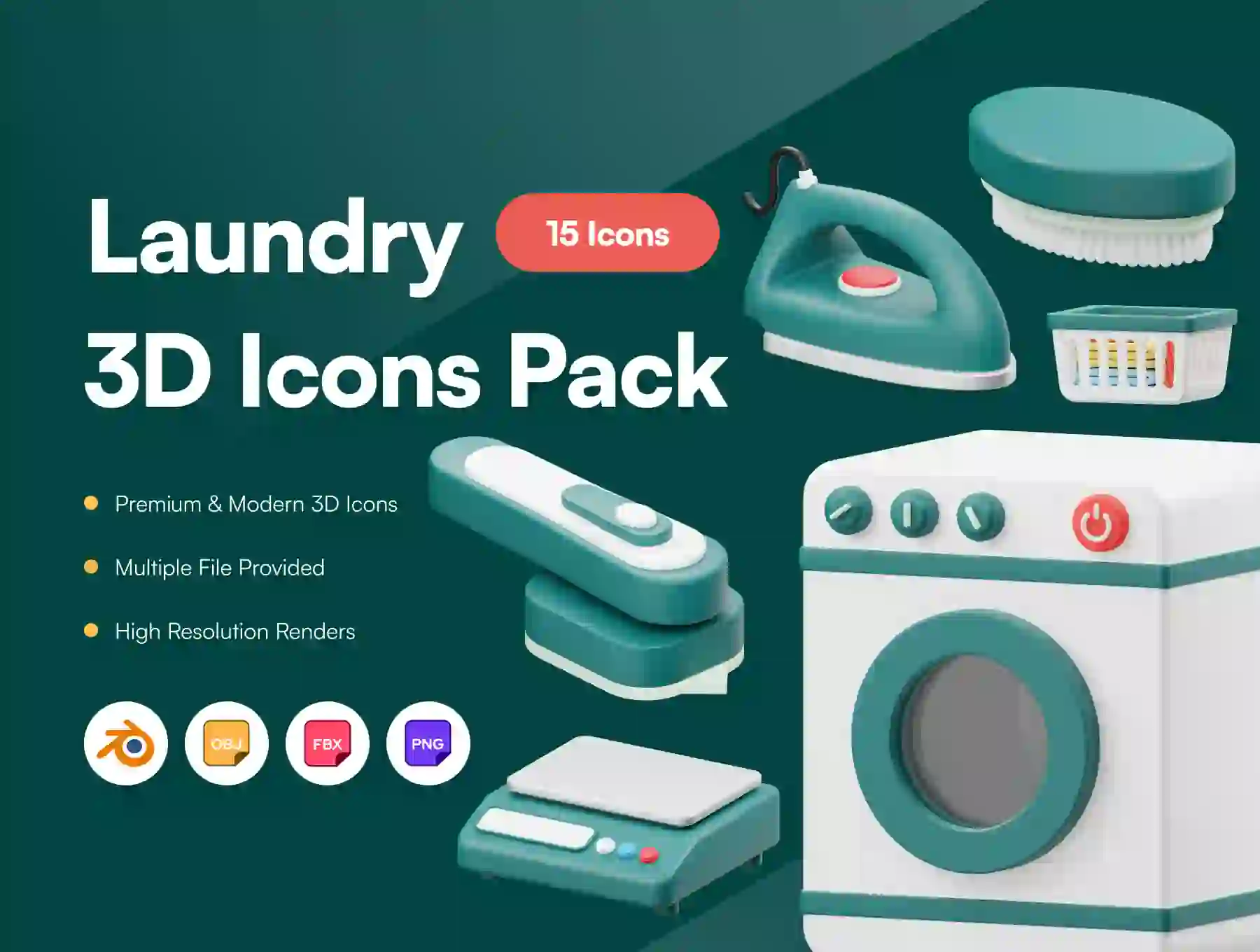 Laundry 3D Icon