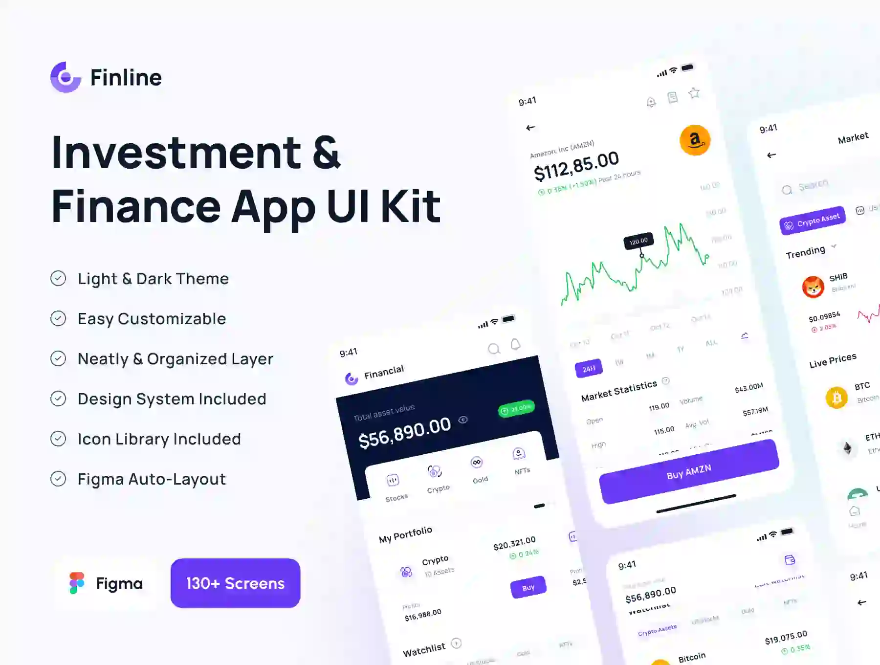 Finline - Investments & Finance App UI Kit