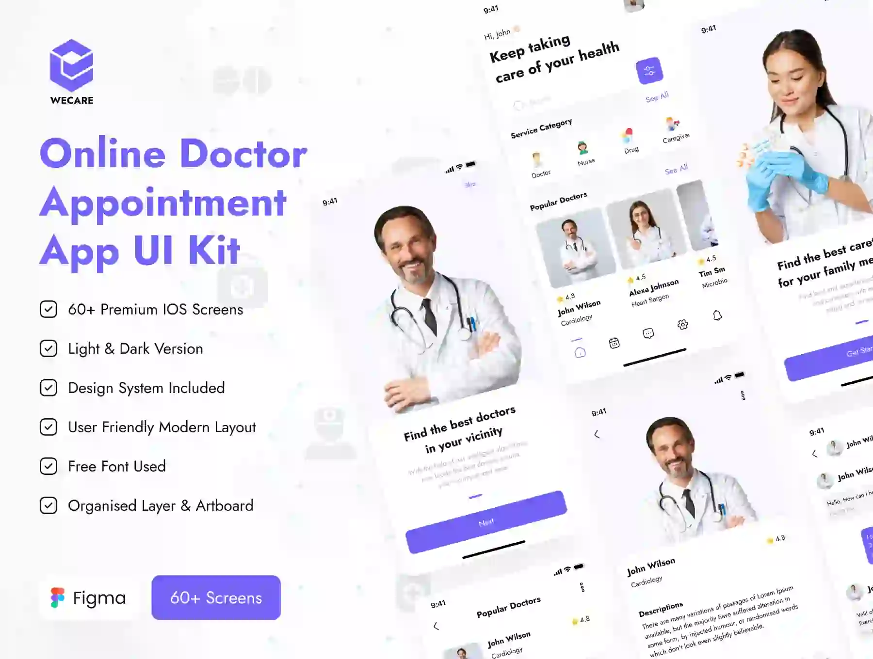 Online Doctor Appointment App UI Kit
