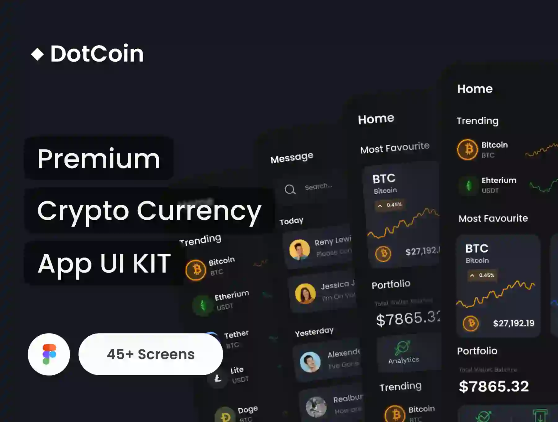 DotCoin - Crypto Wallet App UI Kit