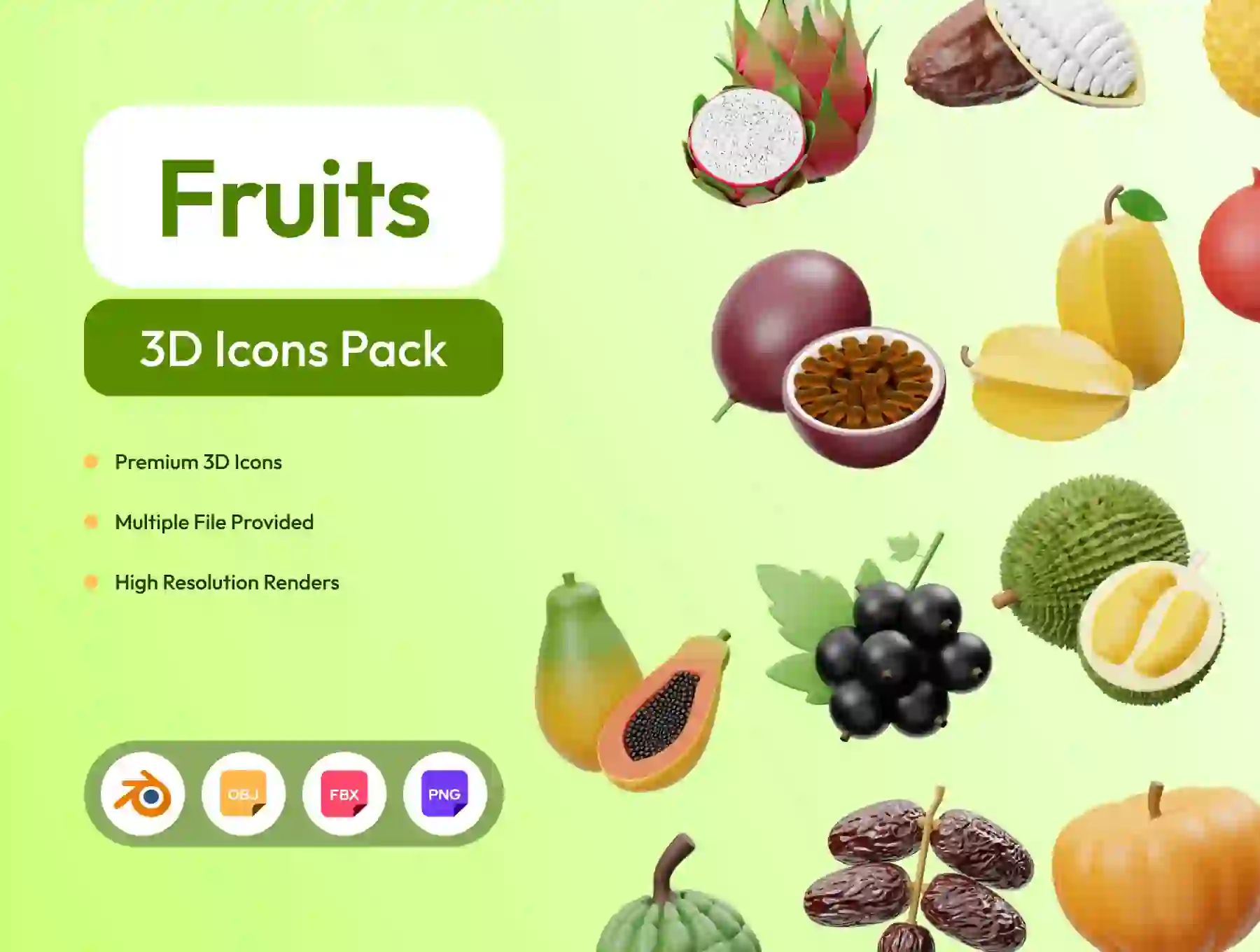 Fruits 3D Icon