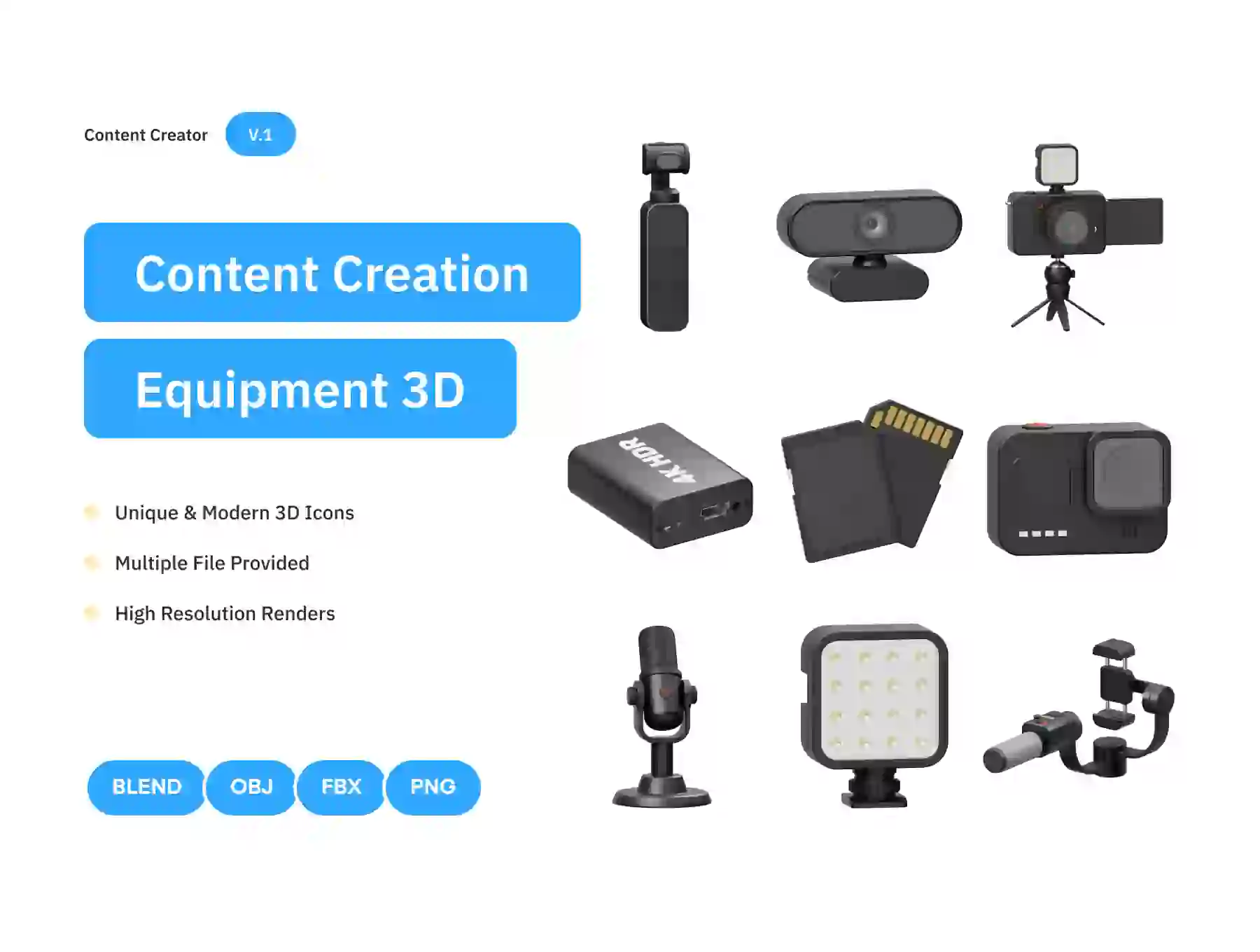 Content Creation Equipment 3D Icon