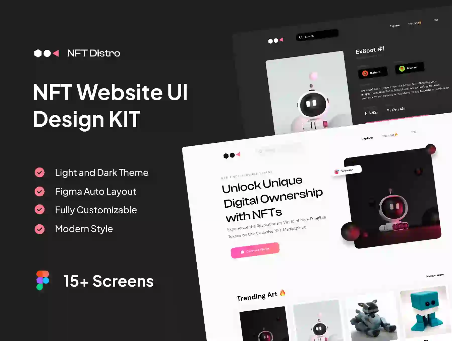 NFT Distro - NFT Website UI Design KIT