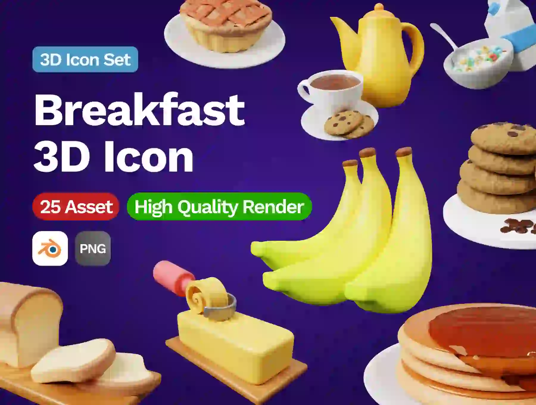 3D Breakfast Icon