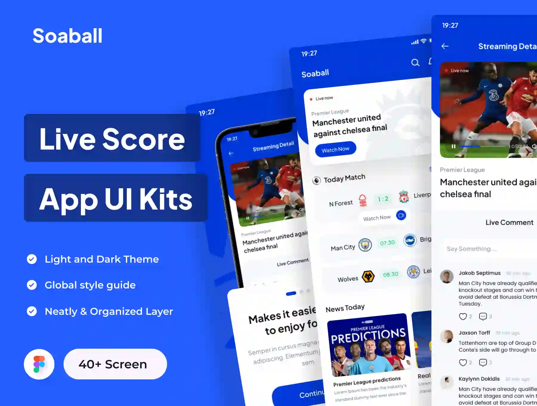 Soaball - Live Score & Streaming Football Apps UI Kits