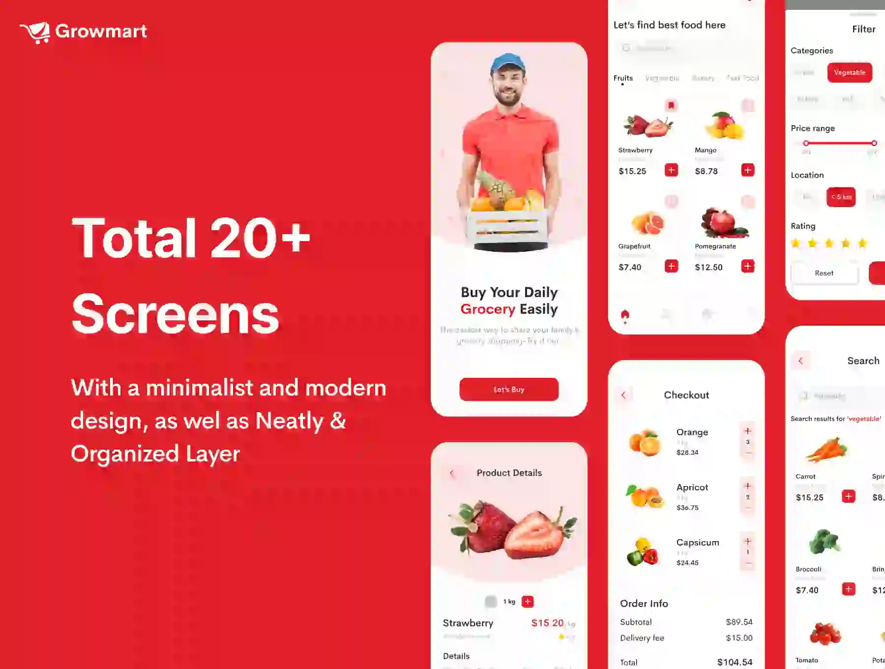 Growmart - Grocery App UI Kit