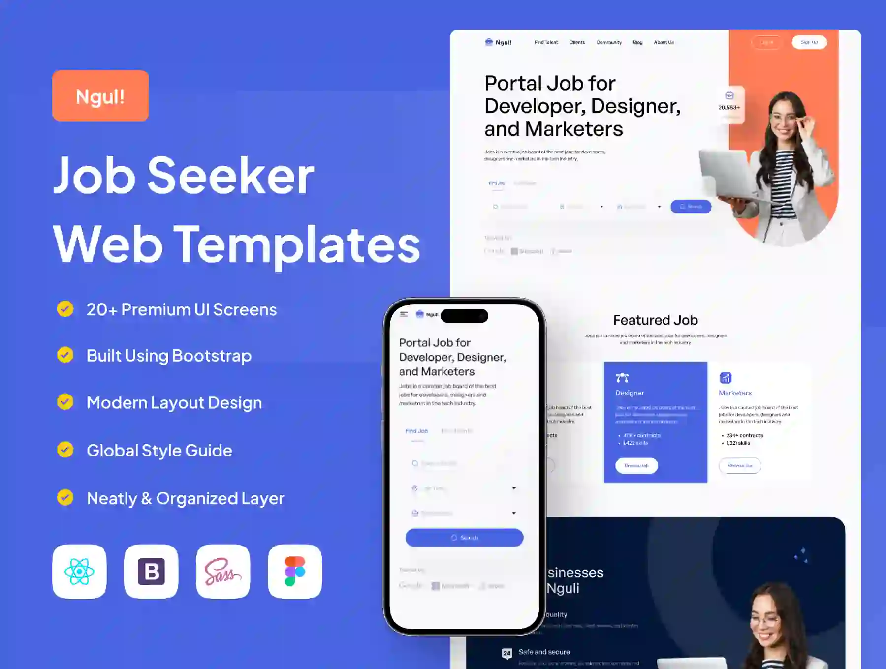 Ngul! - Job Seeker Web Templates