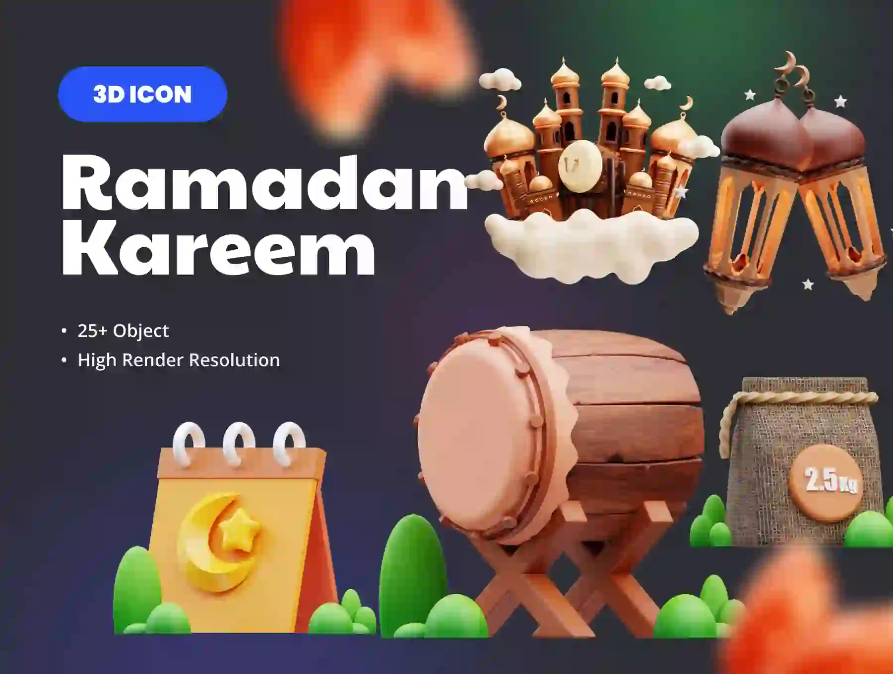 Ramadan 3D Icons