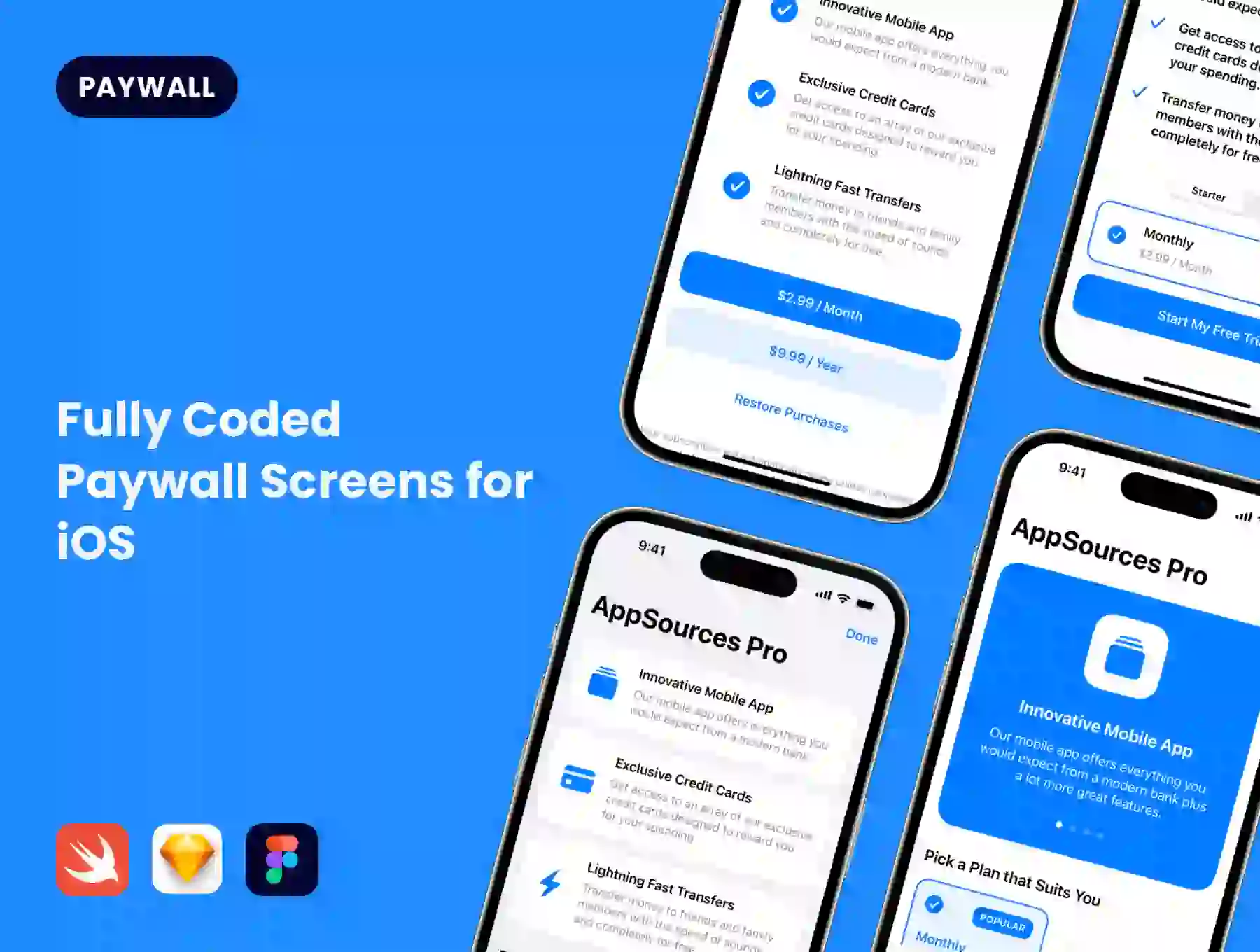 Coded Paywall Screens for iOS