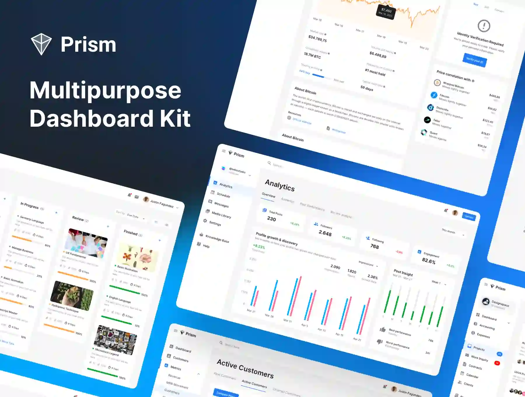 Prism Dashboard UI Kit