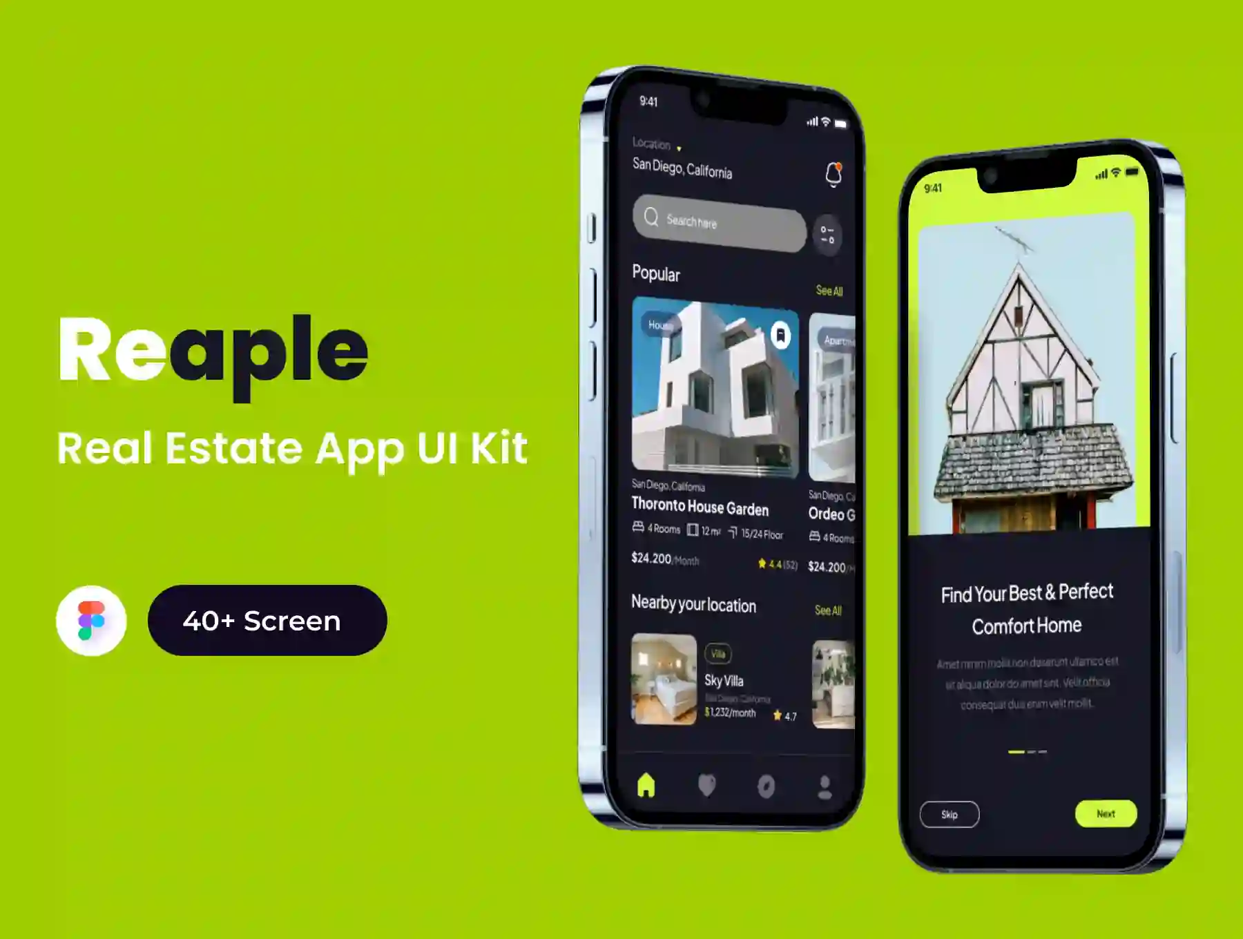 Reaple - Real Estate App UI Kit