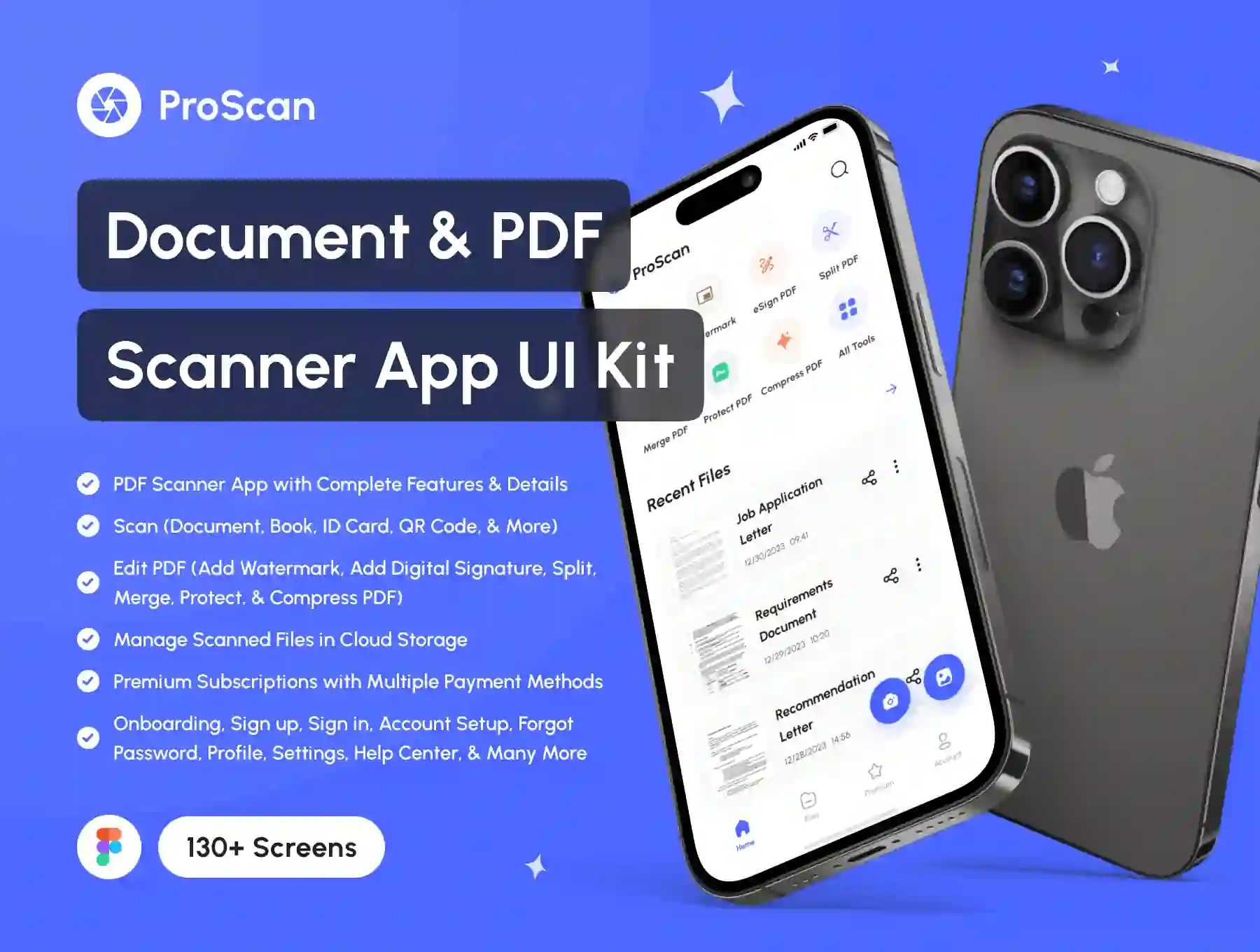 ProScan - Document & PDF Scanner App UI Kit