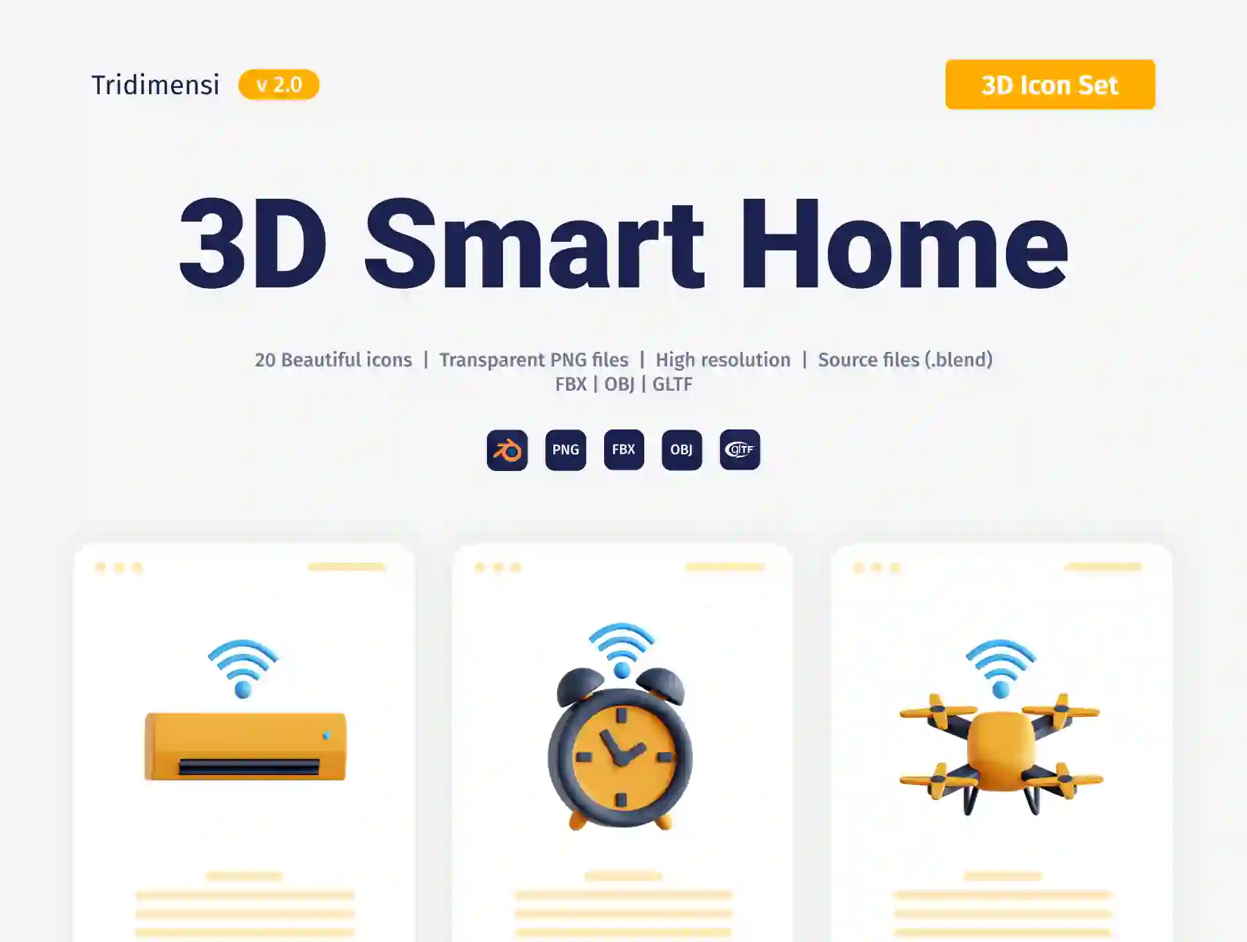 Smart Home 3D Icon Set