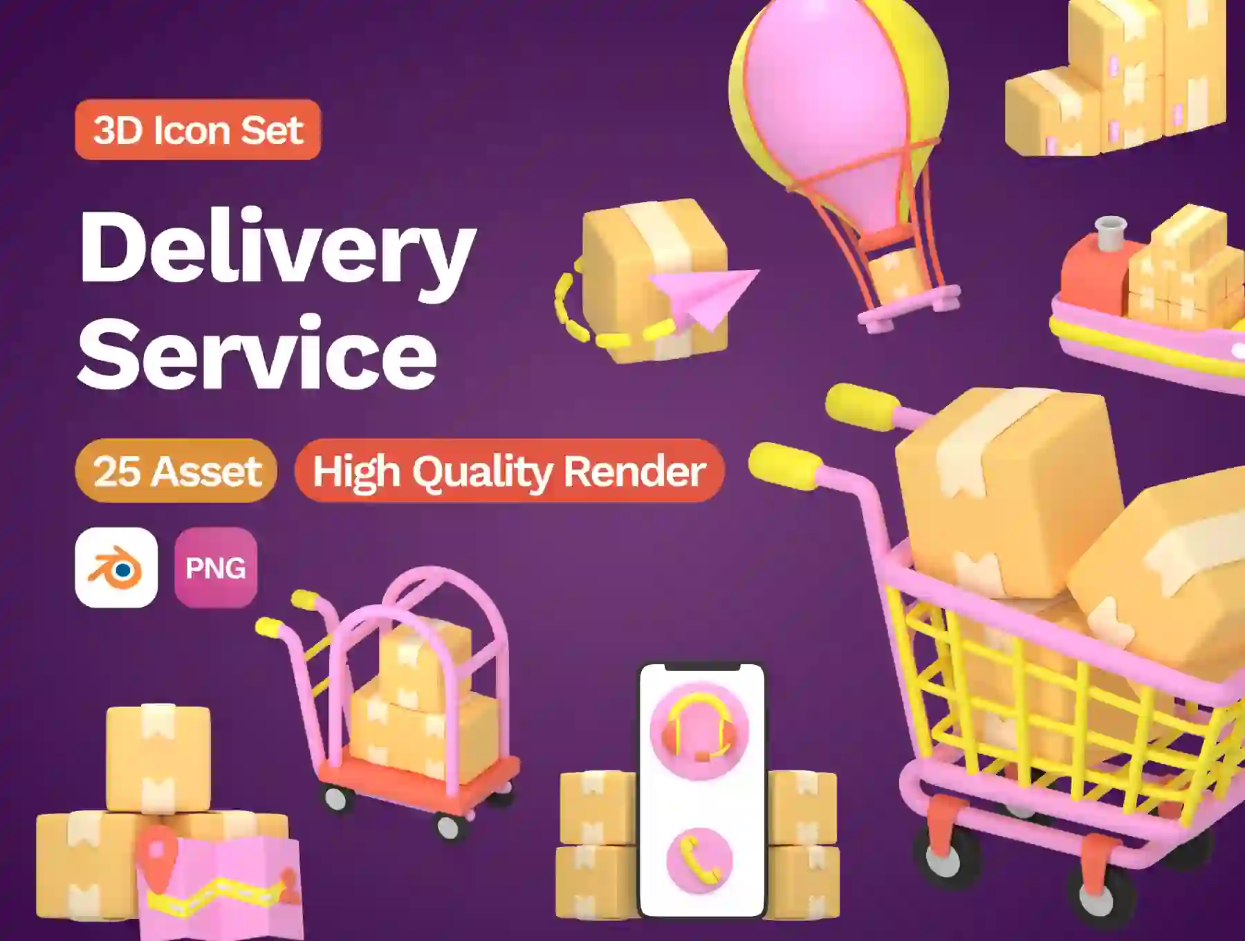 3d Delivery Services Icon