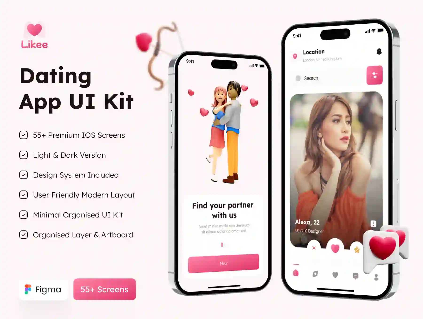 Likee - Dating App UI Kit