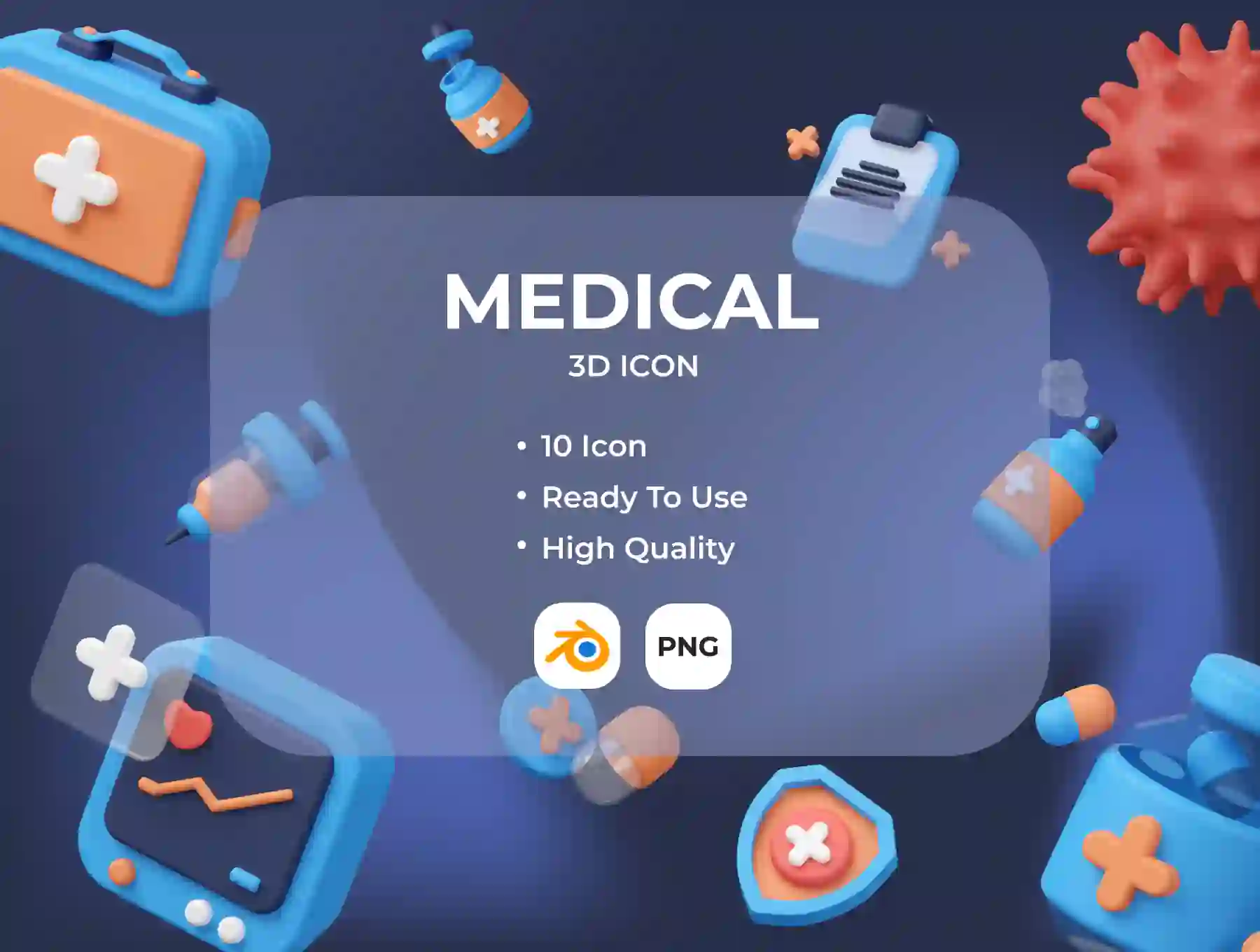 Medical 3D Illustration set