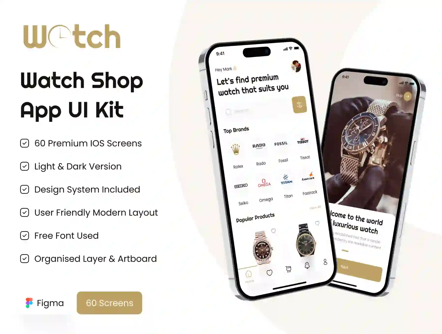 Watch Shop App UI Kit