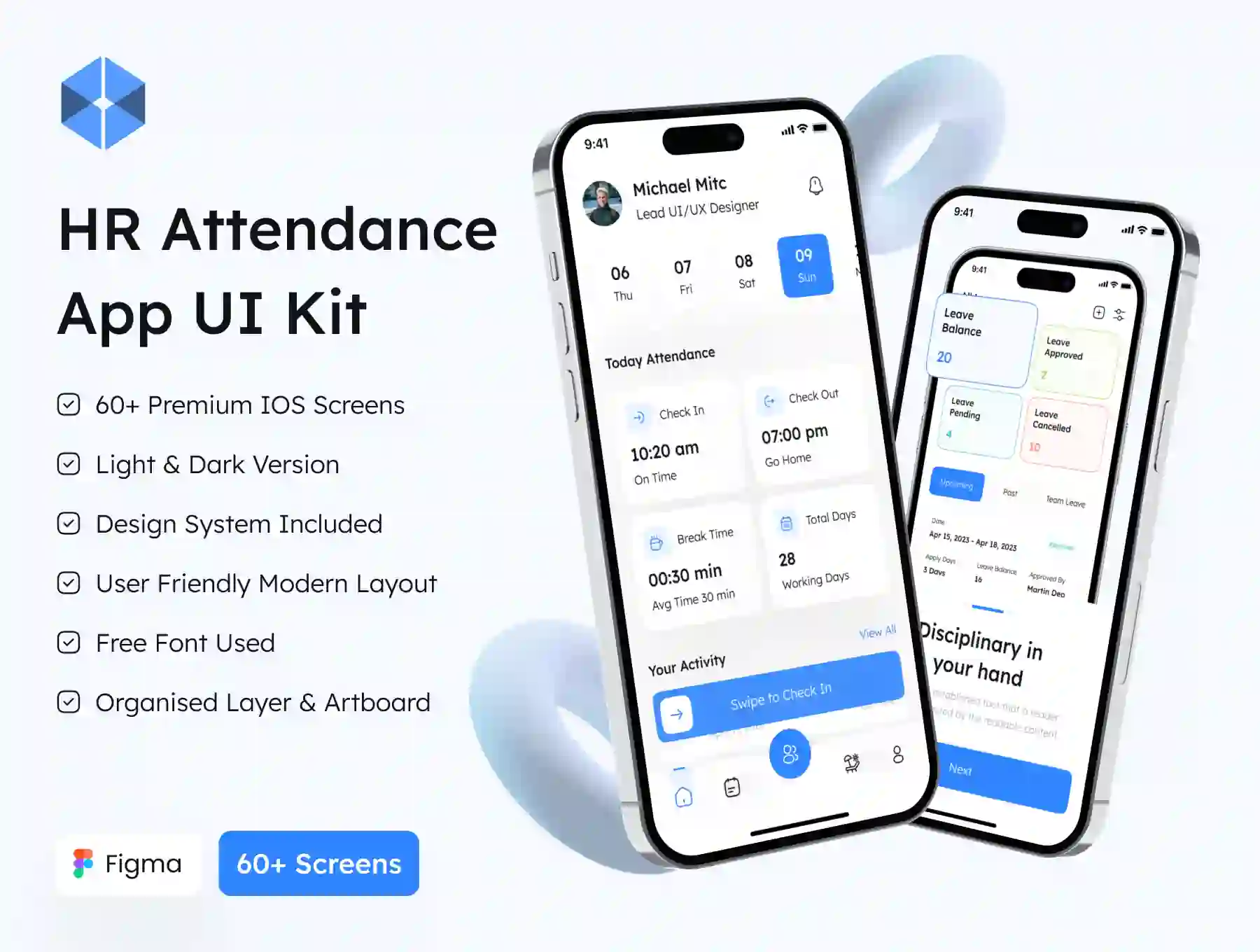 HR Attendance App UI Kit