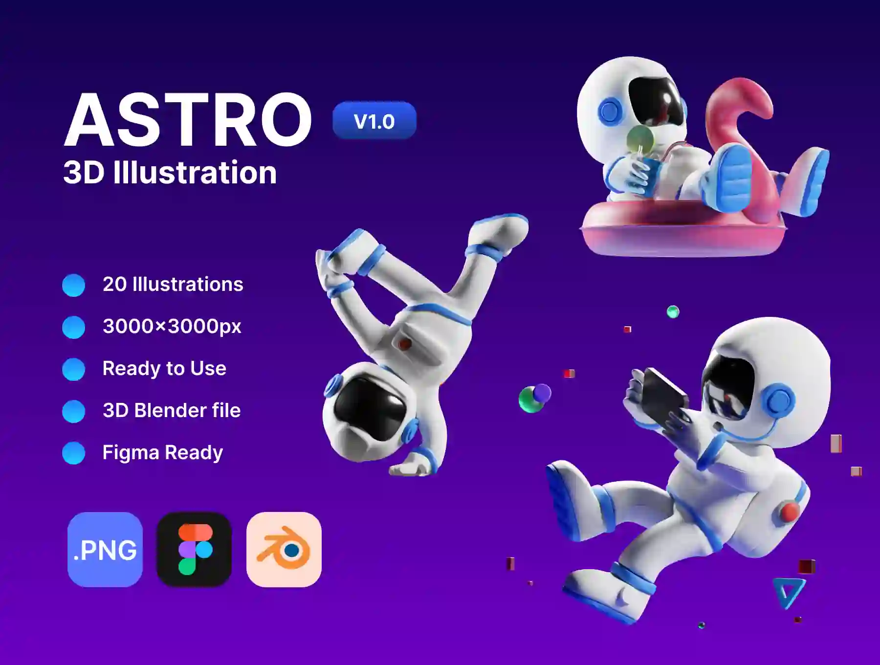 Astro 3D Illustration