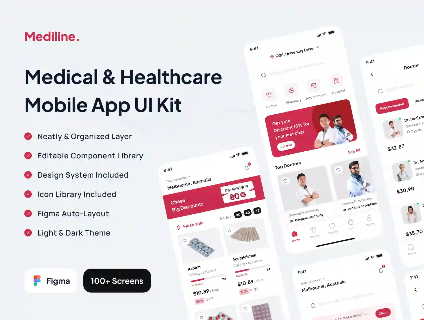 Mediline - Medical & Healthcare App UI Kit
