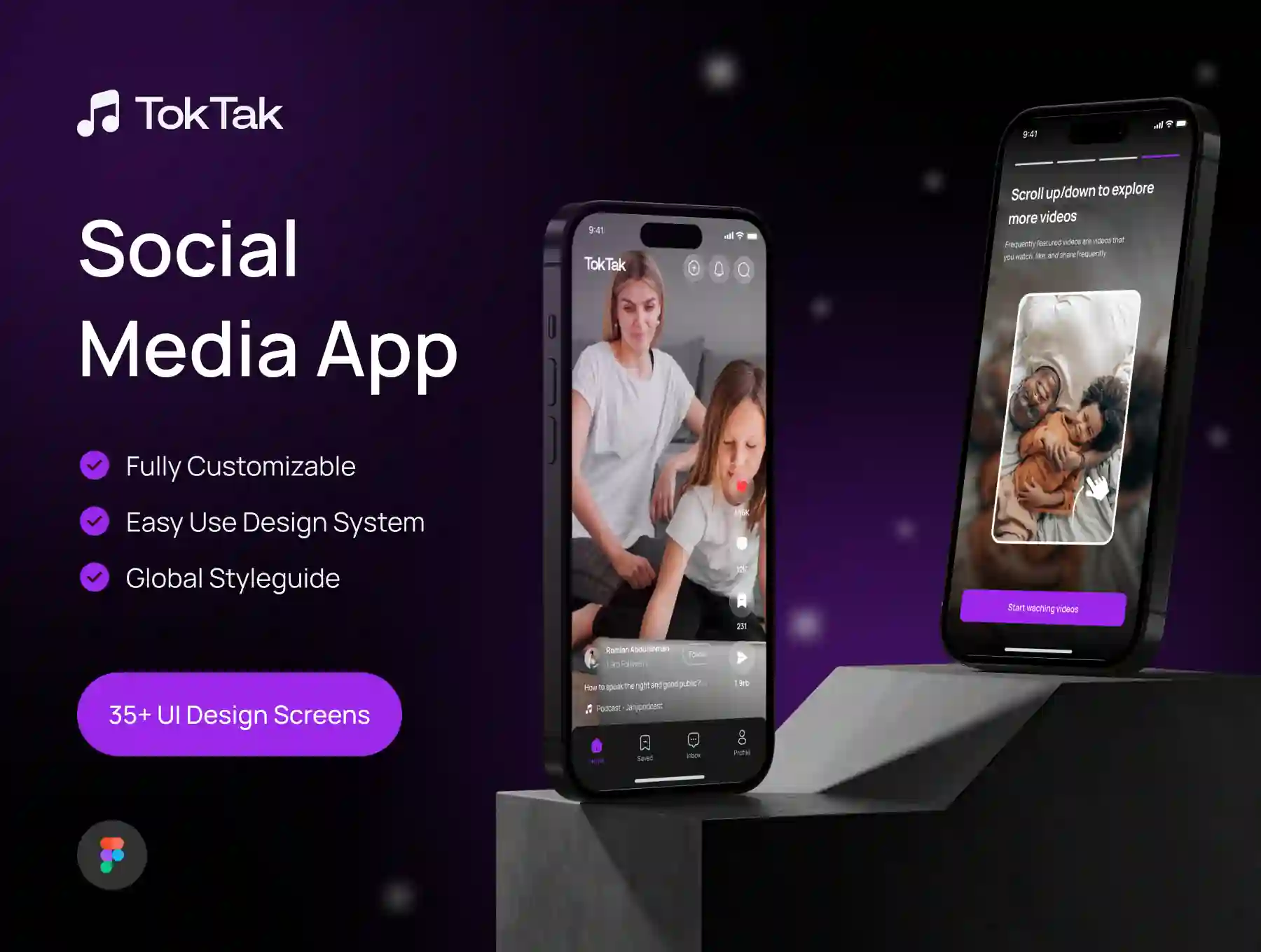 TokTak - Social Media App UI KIT
