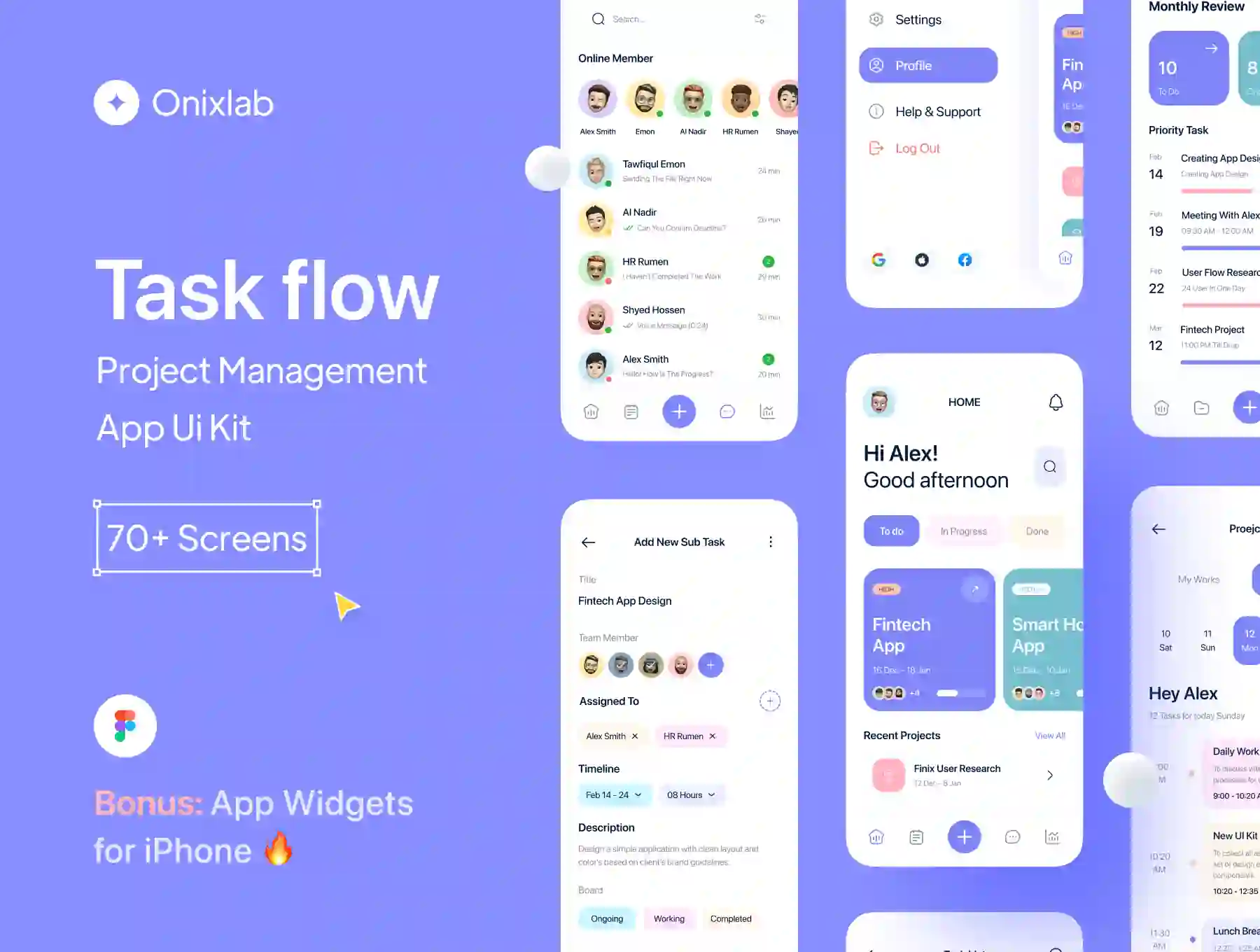 Taskflow - Project Management App UI Kit