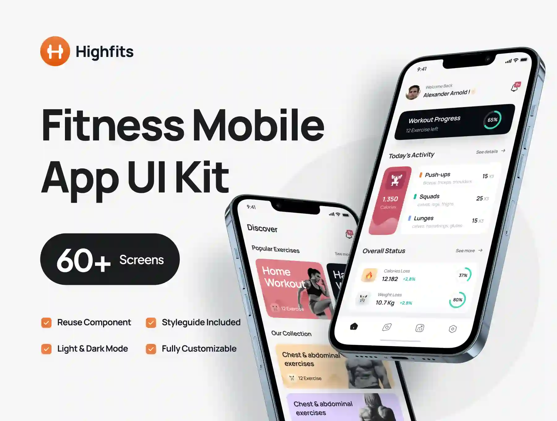 Highfits - Fitness Mobile App UI Kit