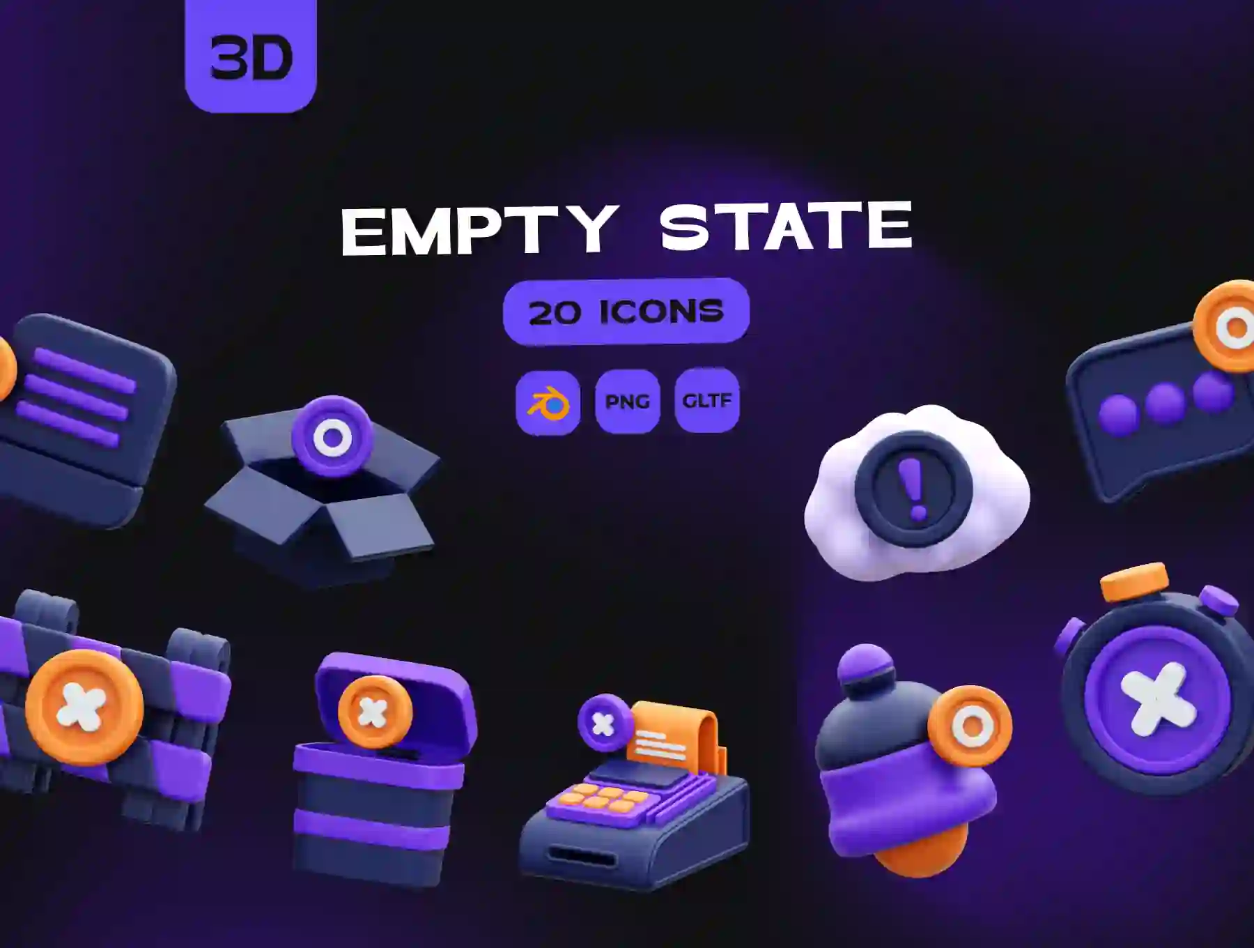 Empty State 3D Icon