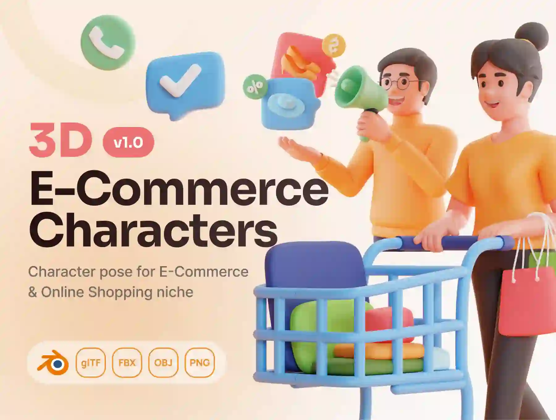 Shoppy - E-Commerce 3D Characters