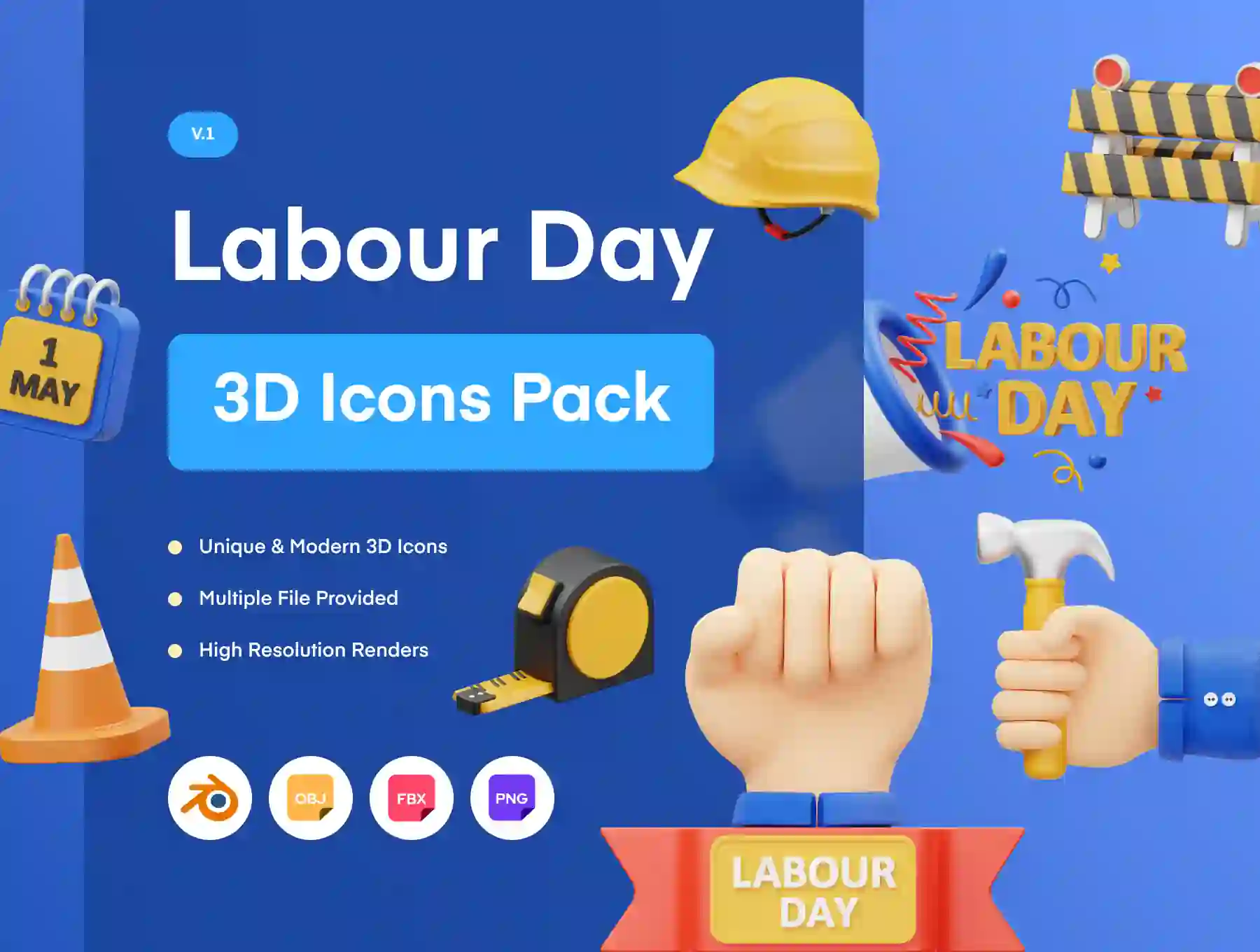 Labour Day 3D Icon