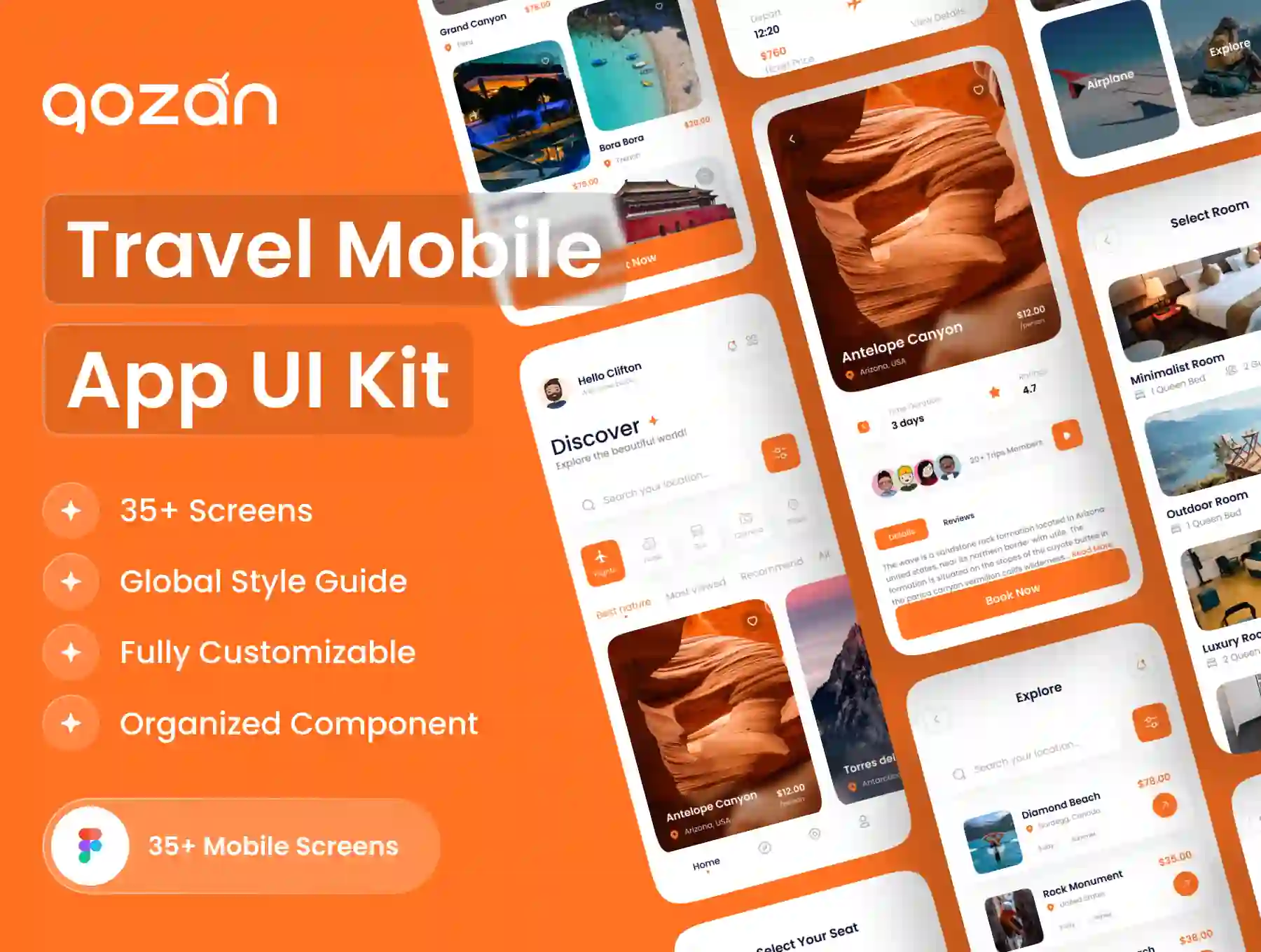 Gozan - Travel Mobile App UI Kit