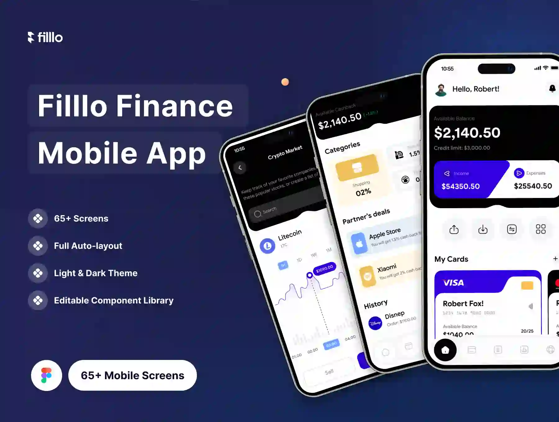 Filllo Finance App UI Kit